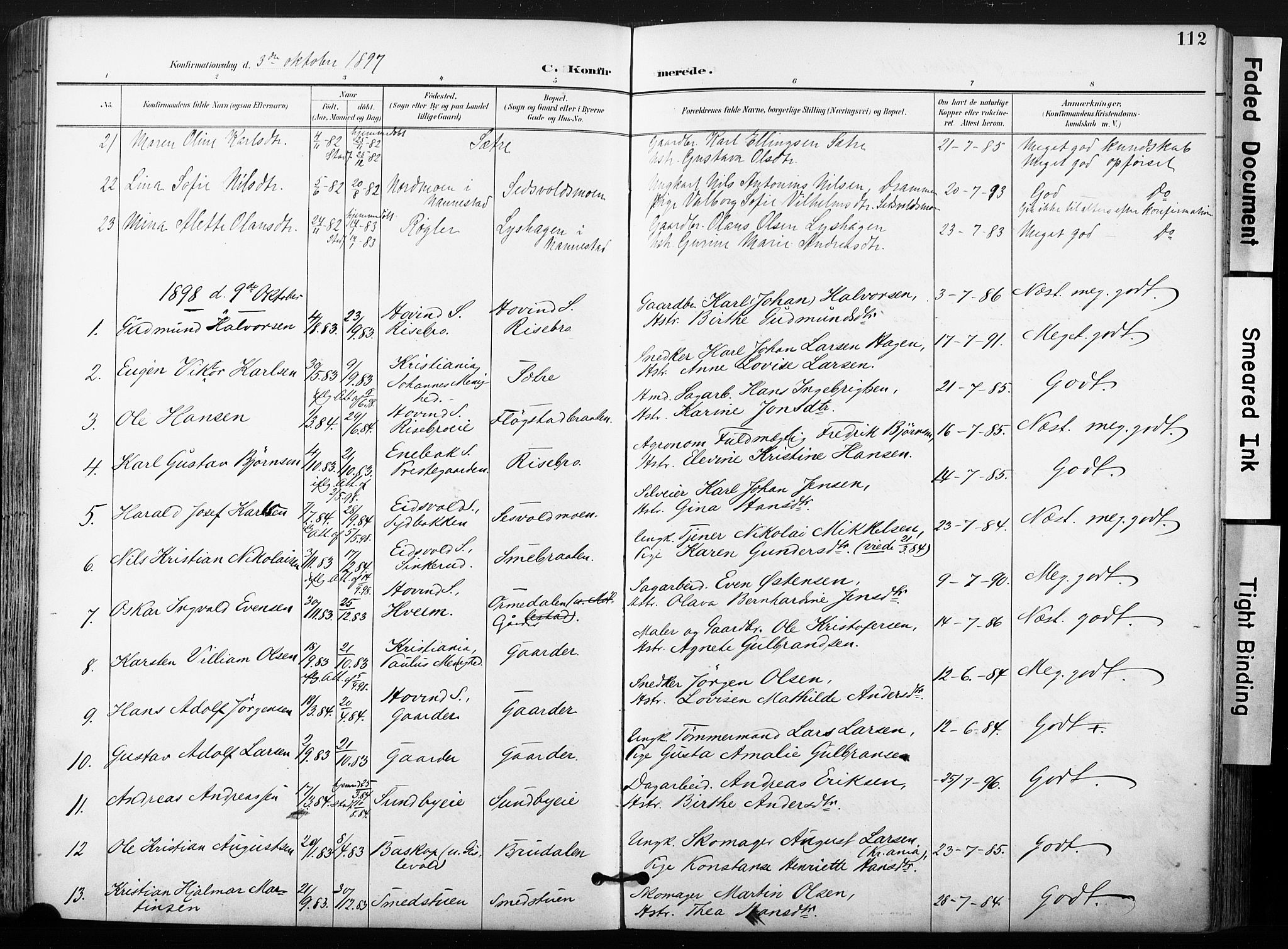 Ullensaker prestekontor Kirkebøker, AV/SAO-A-10236a/F/Fb/L0002: Parish register (official) no. II 2, 1894-1909, p. 112