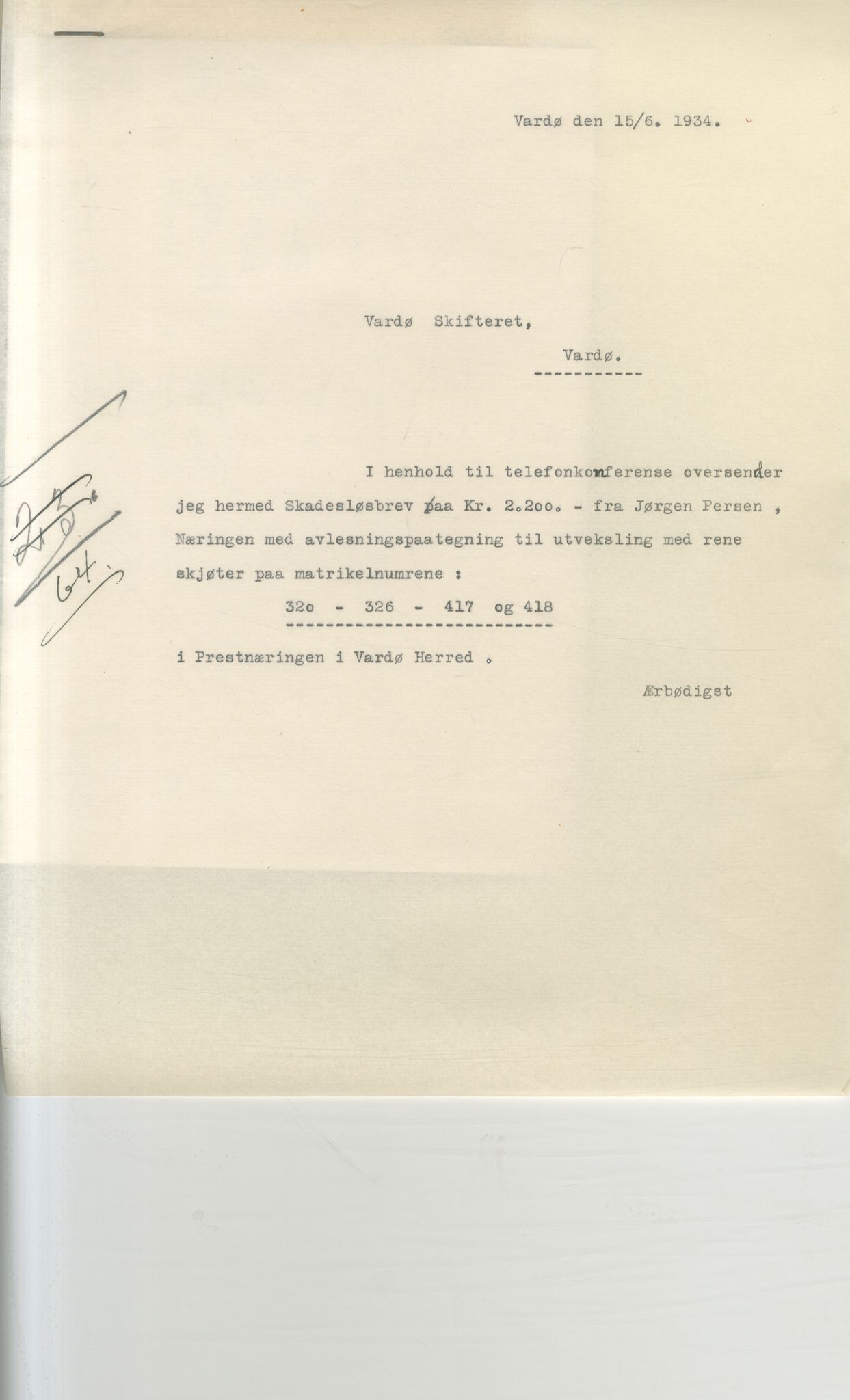 Brodtkorb handel A/S, VAMU/A-0001/Q/Qb/L0003: Faste eiendommer i Vardø Herred, 1862-1939, p. 409