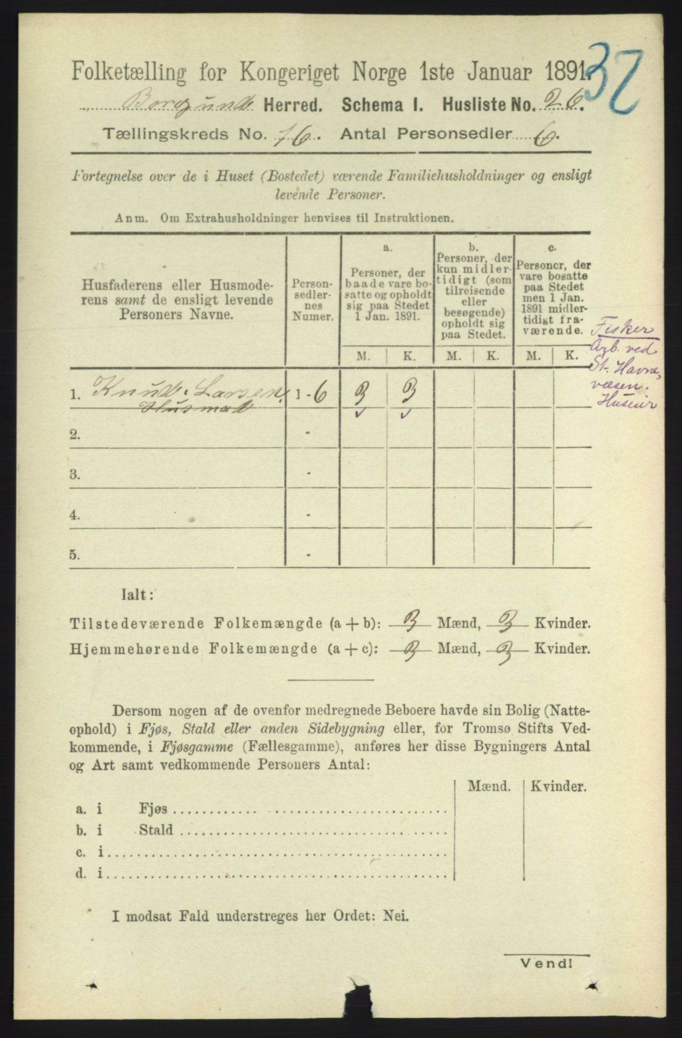 RA, 1891 census for 1531 Borgund, 1891, p. 4768