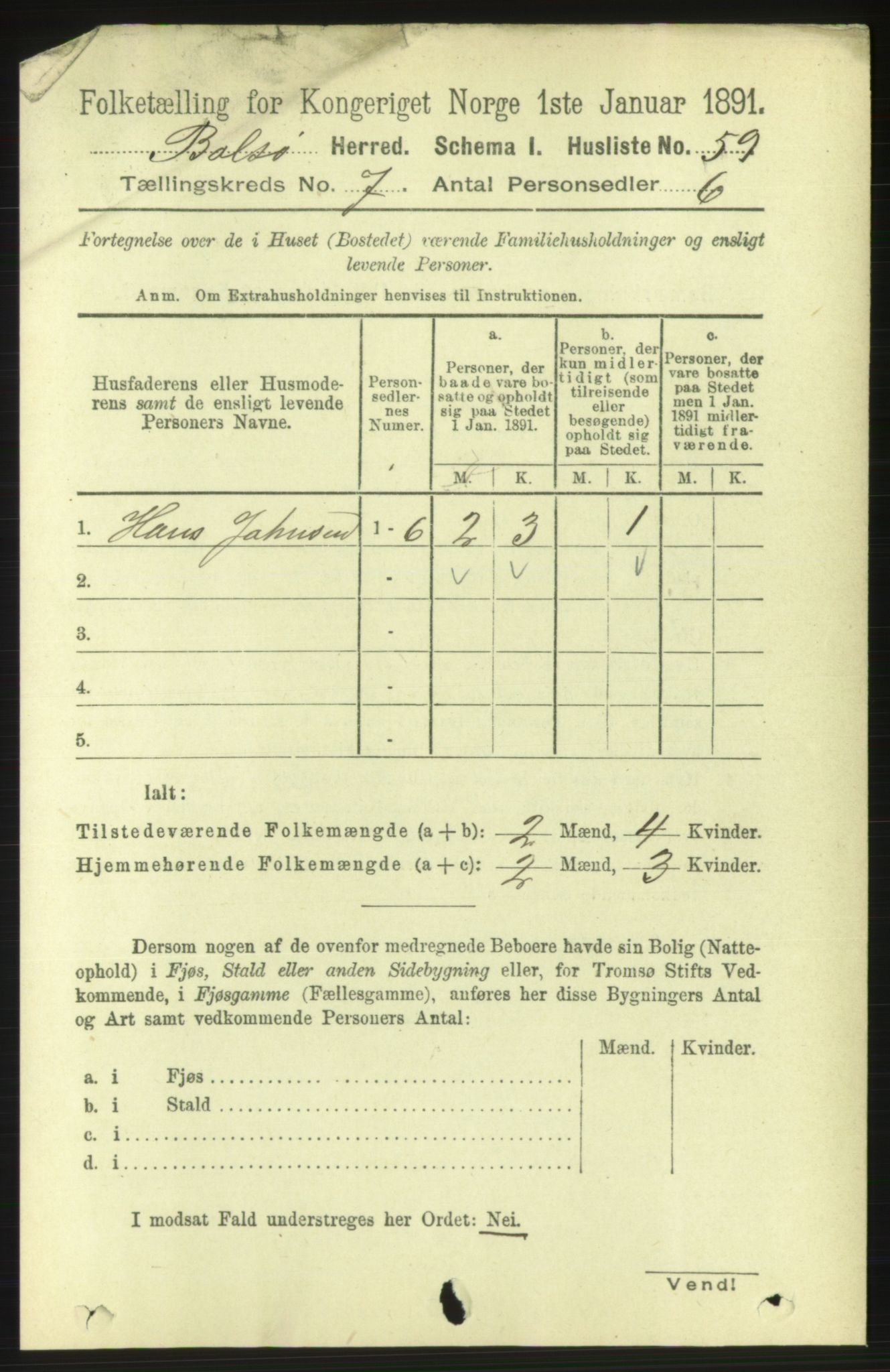 RA, 1891 census for 1544 Bolsøy, 1891, p. 4182