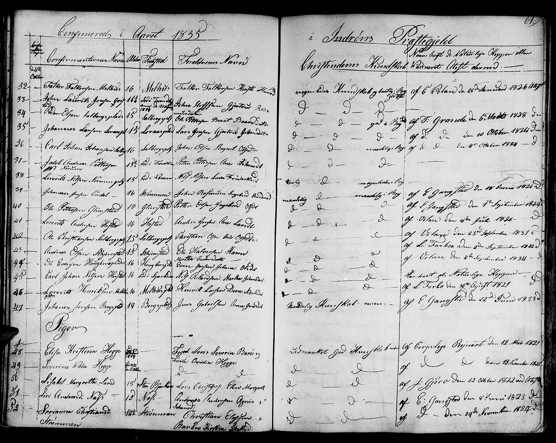 Ministerialprotokoller, klokkerbøker og fødselsregistre - Nord-Trøndelag, SAT/A-1458/730/L0277: Parish register (official) no. 730A06 /1, 1830-1839, p. 61