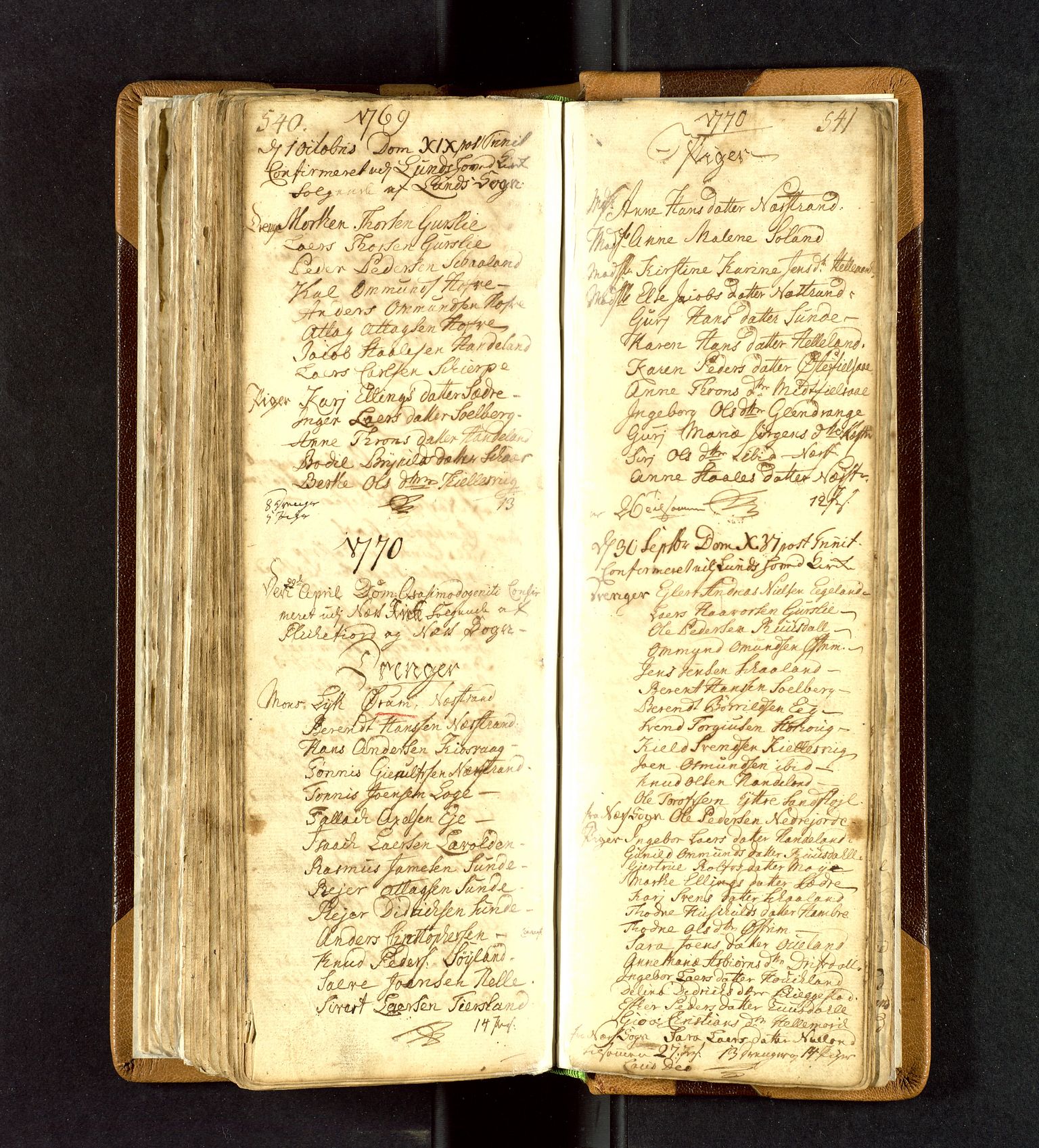 Lund sokneprestkontor, AV/SAST-A-101809/S06/L0003: Parish register (official) no. A 3, 1761-1801, p. 540-541