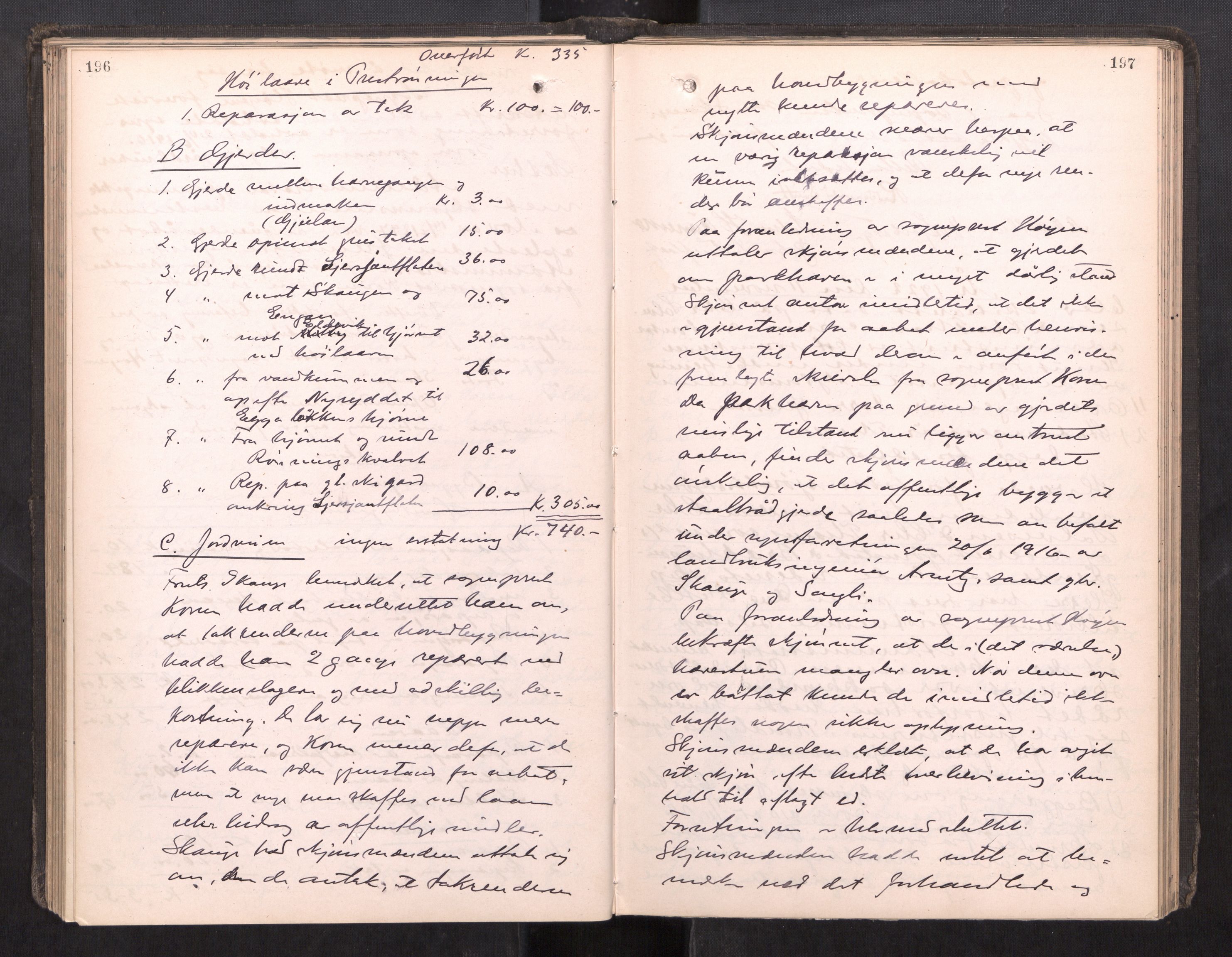 Orkdal sorenskriveri, AV/SAT-A-4169/1/1/1B/L0030: Ekstrarettsprotokoll, 1920-1927, p. 196-197