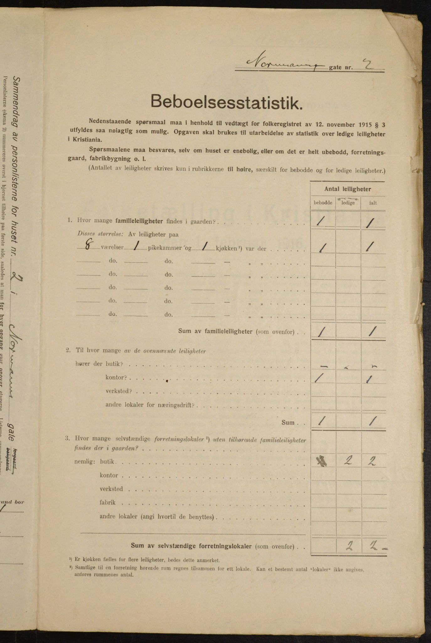 OBA, Municipal Census 1916 for Kristiania, 1916, p. 75207