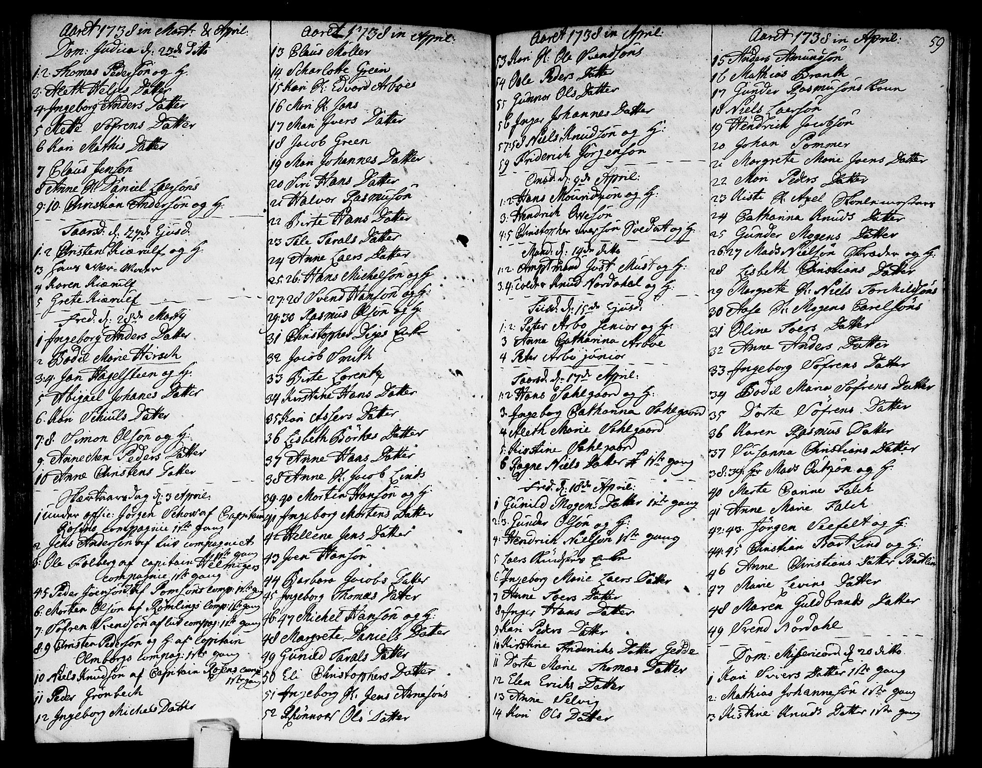 Strømsø kirkebøker, SAKO/A-246/F/Fa/L0005: Parish register (official) no. I 5, 1734-1739, p. 59