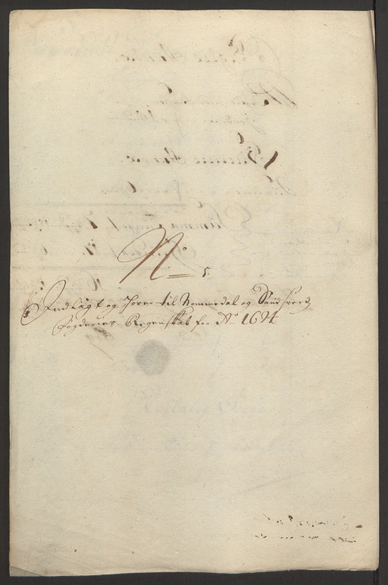 Rentekammeret inntil 1814, Reviderte regnskaper, Fogderegnskap, RA/EA-4092/R24/L1575: Fogderegnskap Numedal og Sandsvær, 1692-1695, p. 219