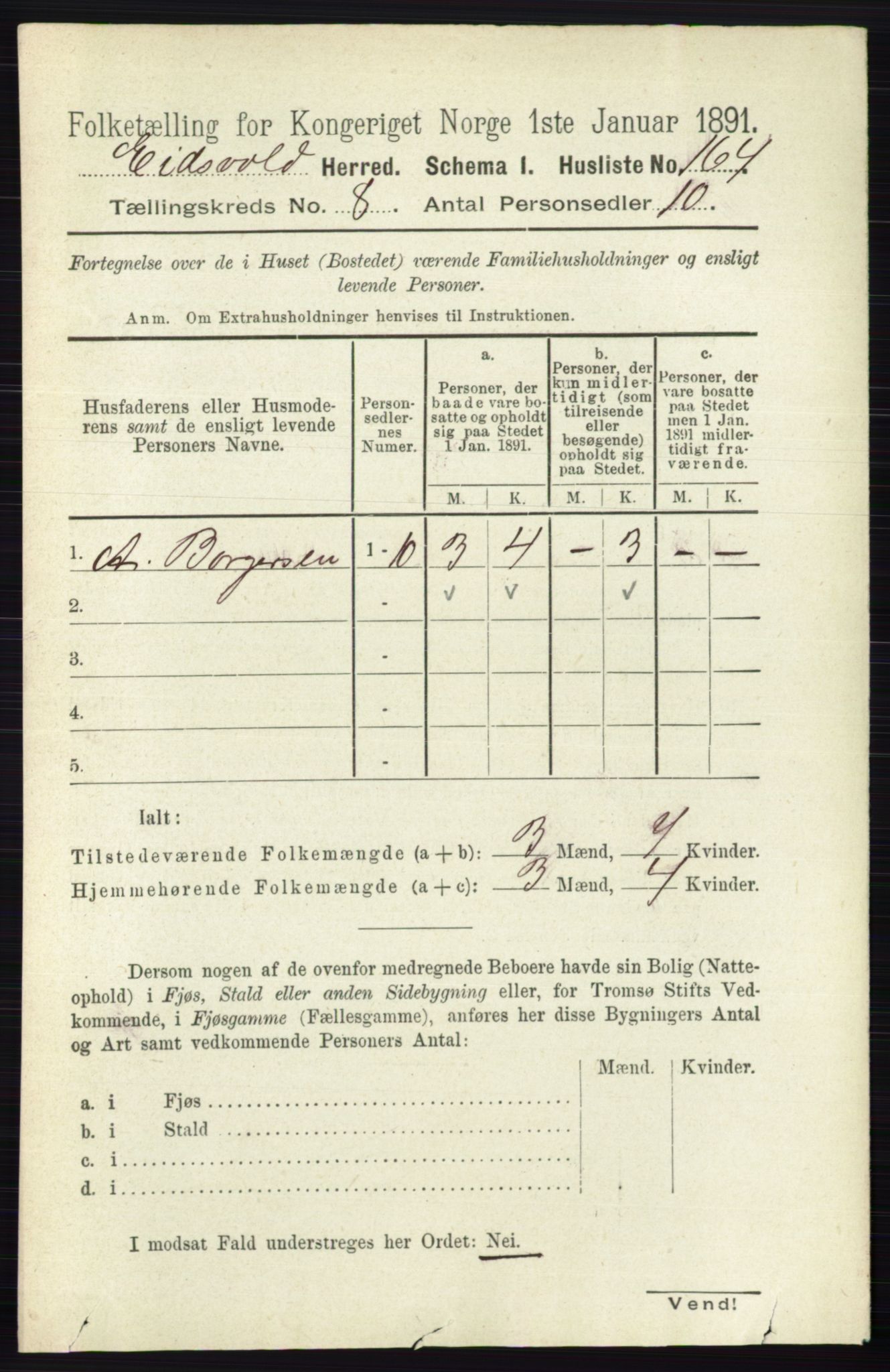 RA, 1891 census for 0237 Eidsvoll, 1891, p. 5270