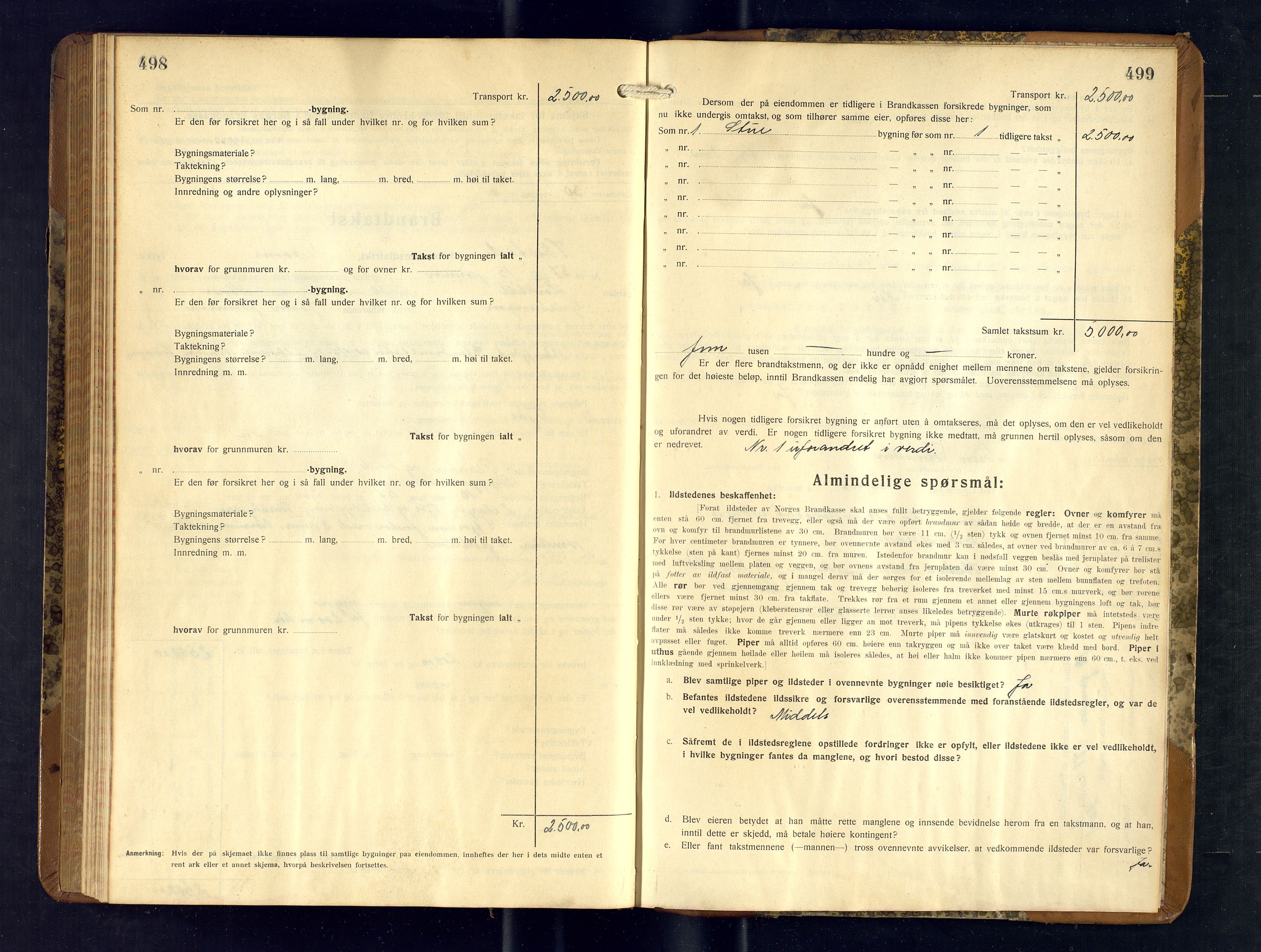 Ibestad lensmannskontor, AV/SATØ-S-1499/F/Fv/Fvh/L0283: Branntakstprotokoller, 1934-1937, p. 498-499