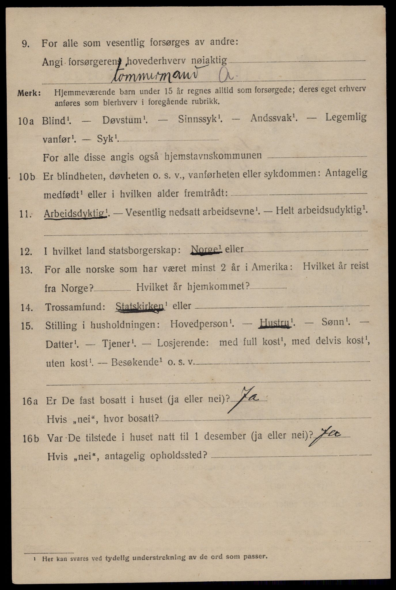 SAST, 1920 census for Sandnes, 1920, p. 4981