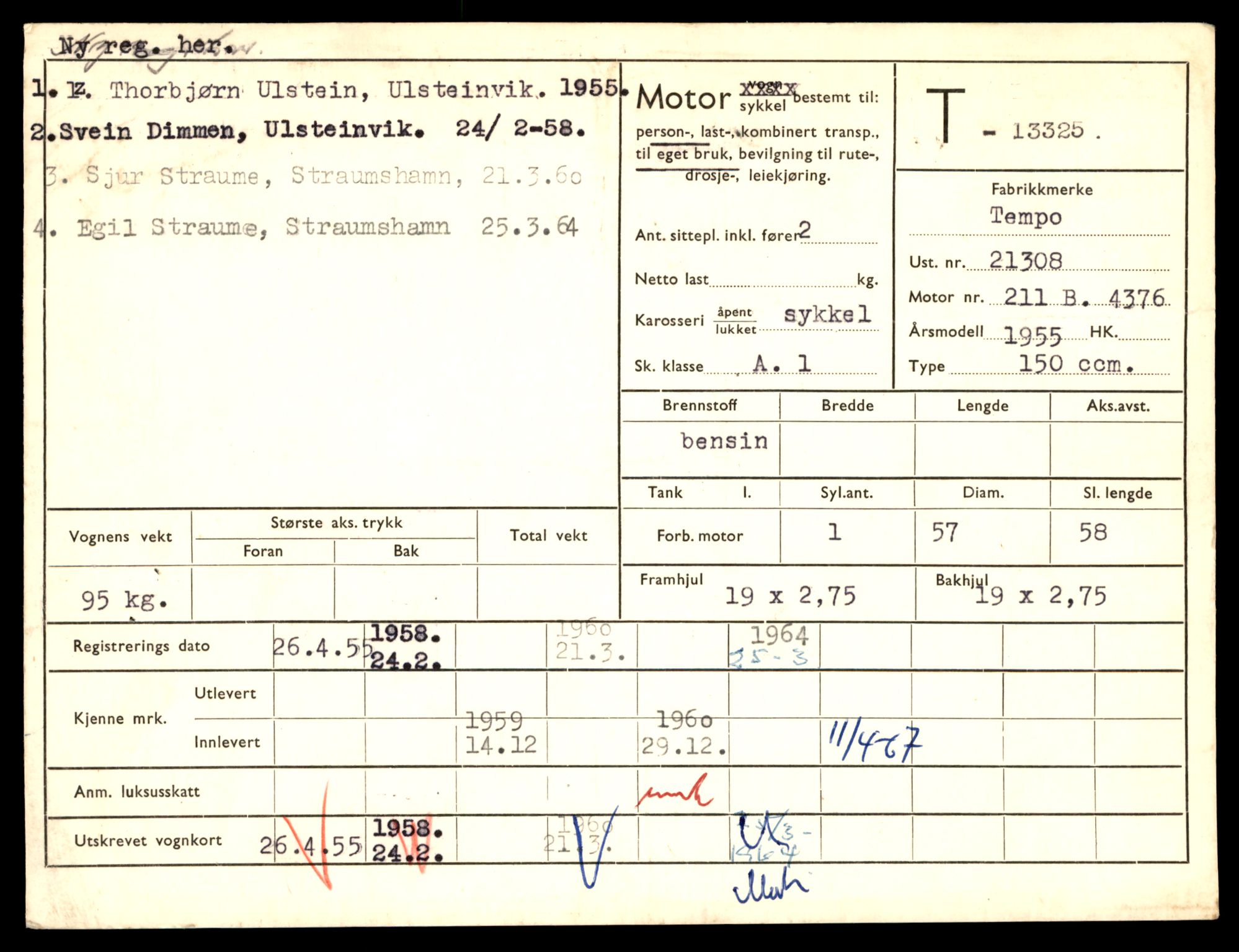 Møre og Romsdal vegkontor - Ålesund trafikkstasjon, AV/SAT-A-4099/F/Fe/L0038: Registreringskort for kjøretøy T 13180 - T 13360, 1927-1998, p. 2475