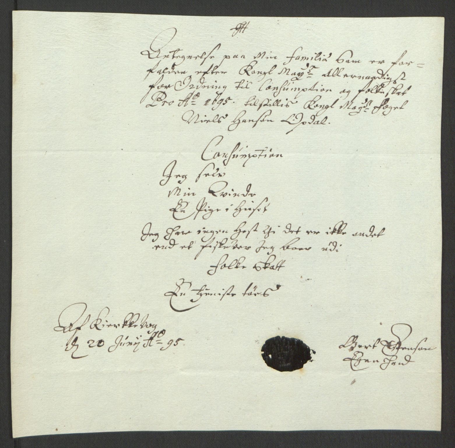 Rentekammeret inntil 1814, Reviderte regnskaper, Fogderegnskap, AV/RA-EA-4092/R67/L4677: Fogderegnskap Vesterålen, Andenes og Lofoten, 1694-1695, p. 259