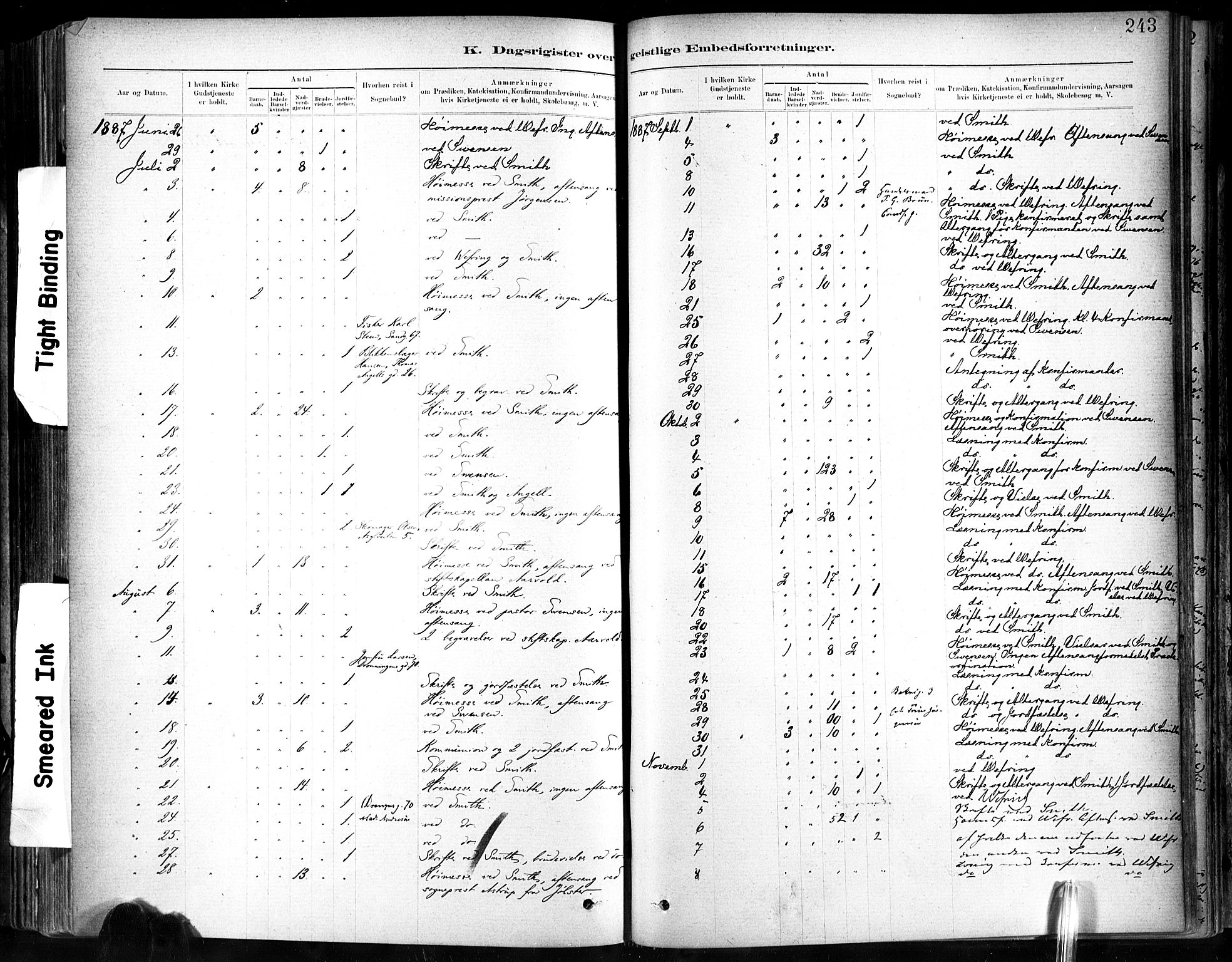 Ministerialprotokoller, klokkerbøker og fødselsregistre - Sør-Trøndelag, SAT/A-1456/602/L0120: Parish register (official) no. 602A18, 1880-1913, p. 243