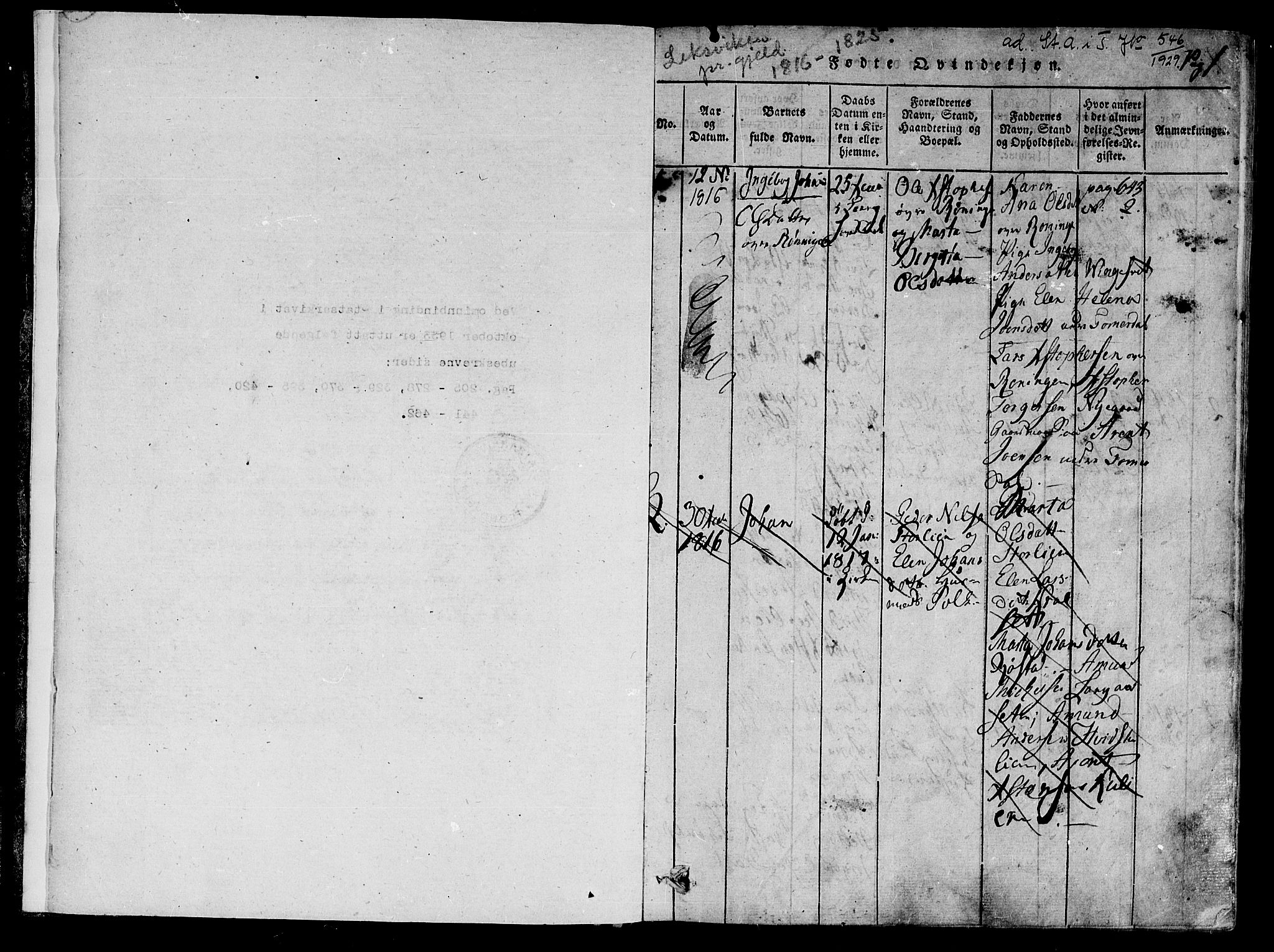 Ministerialprotokoller, klokkerbøker og fødselsregistre - Nord-Trøndelag, SAT/A-1458/701/L0005: Parish register (official) no. 701A05 /1, 1816-1825, p. 0-1