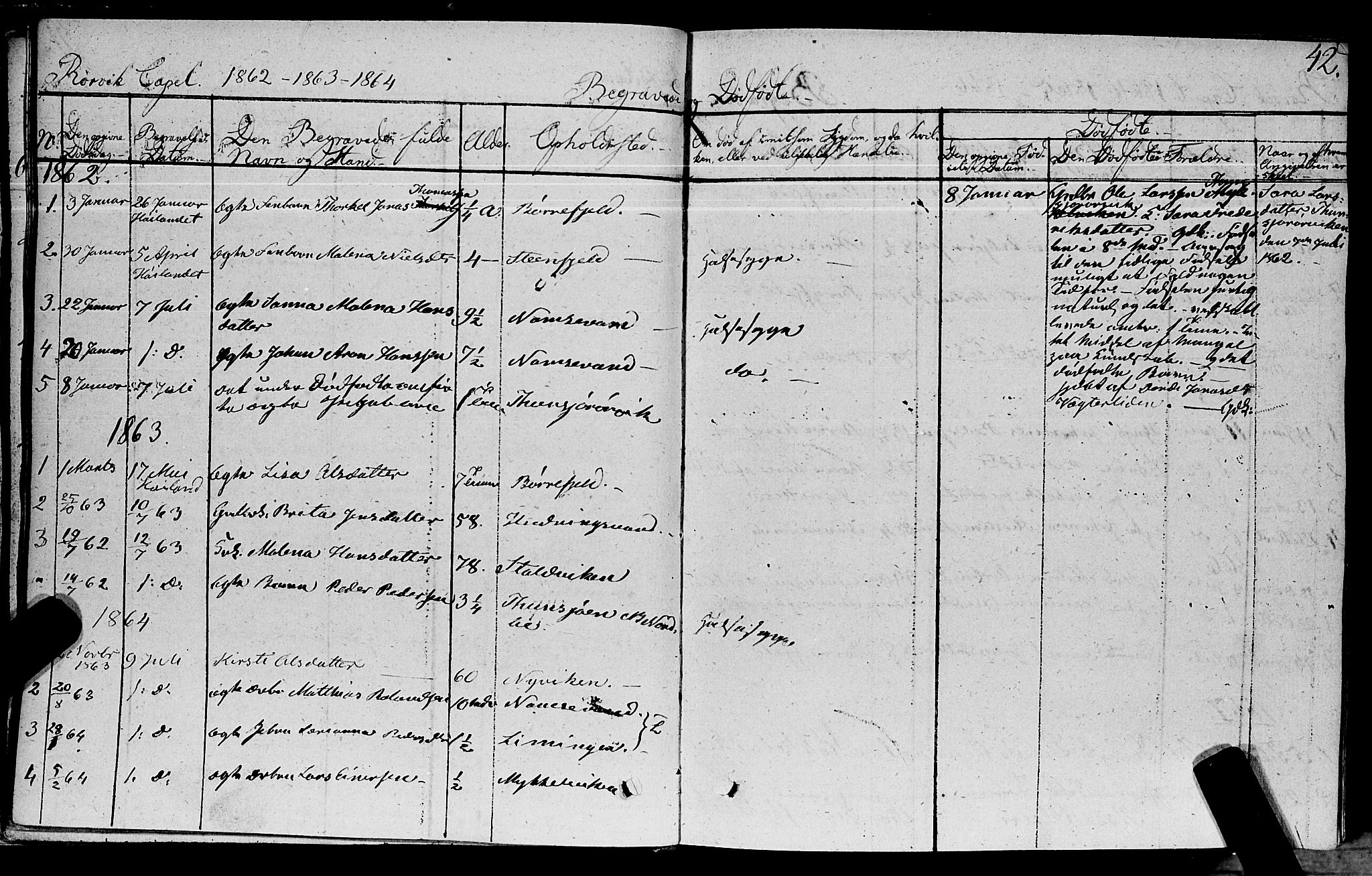 Ministerialprotokoller, klokkerbøker og fødselsregistre - Nord-Trøndelag, SAT/A-1458/762/L0538: Parish register (official) no. 762A02 /1, 1833-1879, p. 42