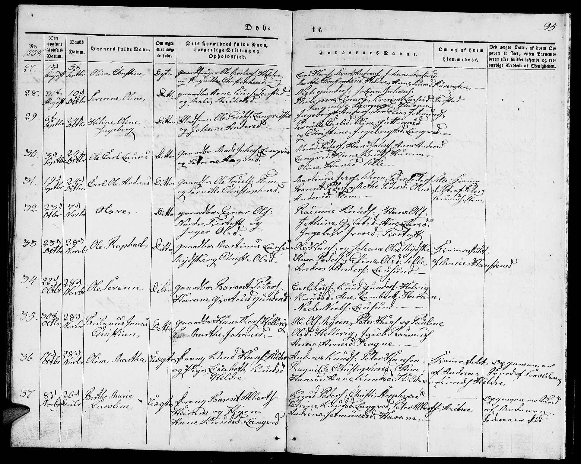 Ministerialprotokoller, klokkerbøker og fødselsregistre - Møre og Romsdal, AV/SAT-A-1454/536/L0507: Parish register (copy) no. 536C02, 1839-1859, p. 95