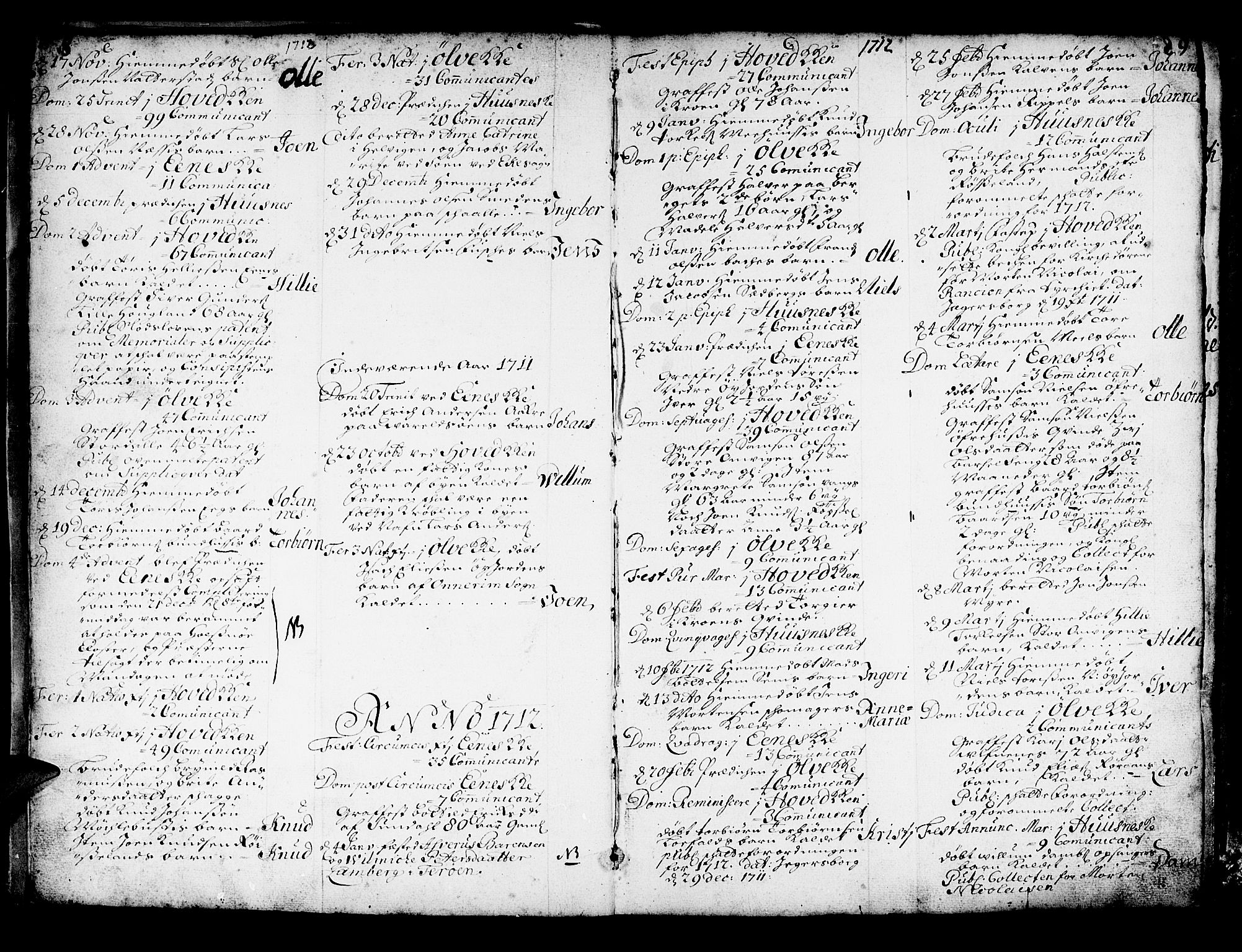 Kvinnherad sokneprestembete, SAB/A-76401/H/Haa: Parish register (official) no. A 2, 1710-1753, p. 8-9