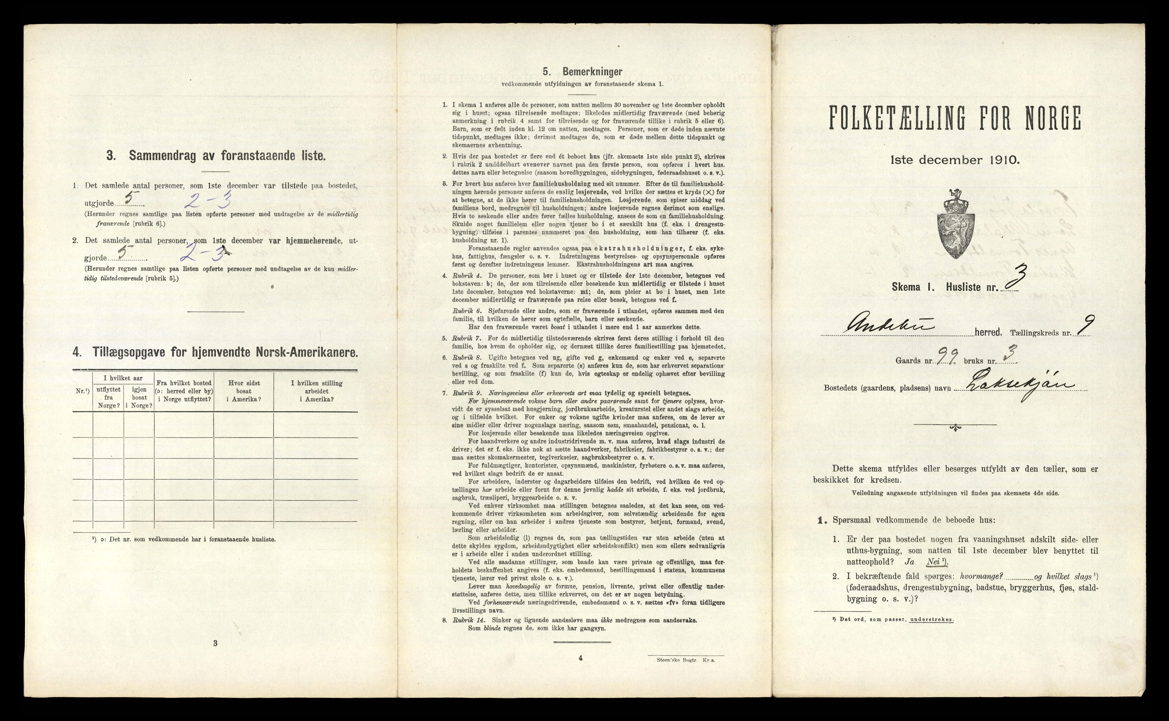 RA, 1910 census for Andebu, 1910, p. 755