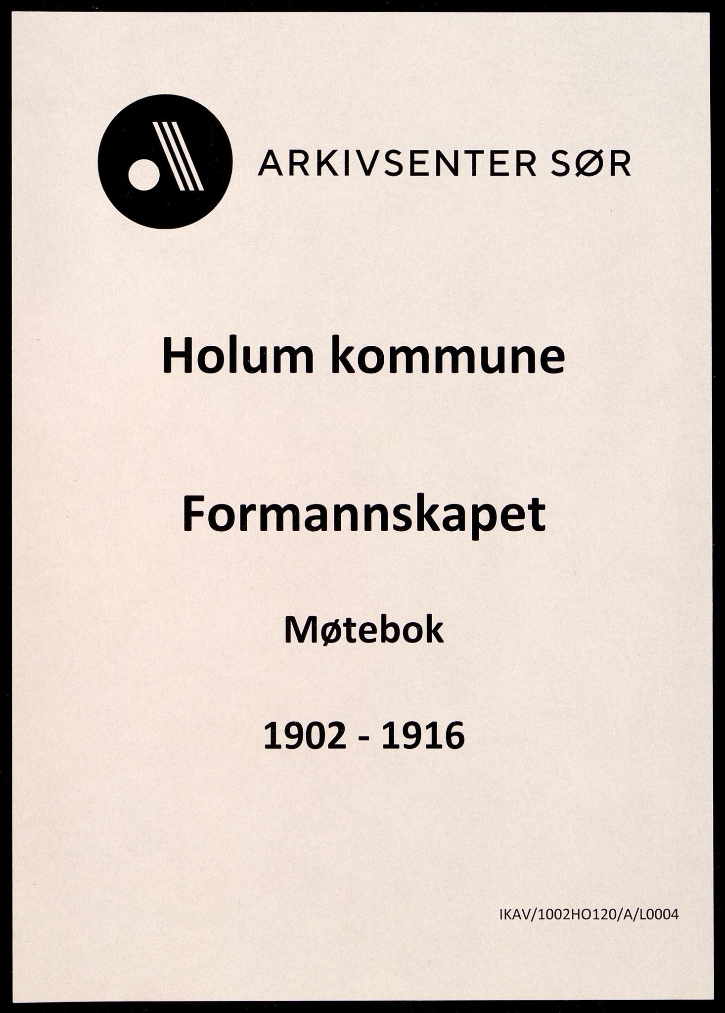 Holum kommune - Formannskapet, ARKSOR/1002HO120/A/L0004: Møtebok, 1902-1916