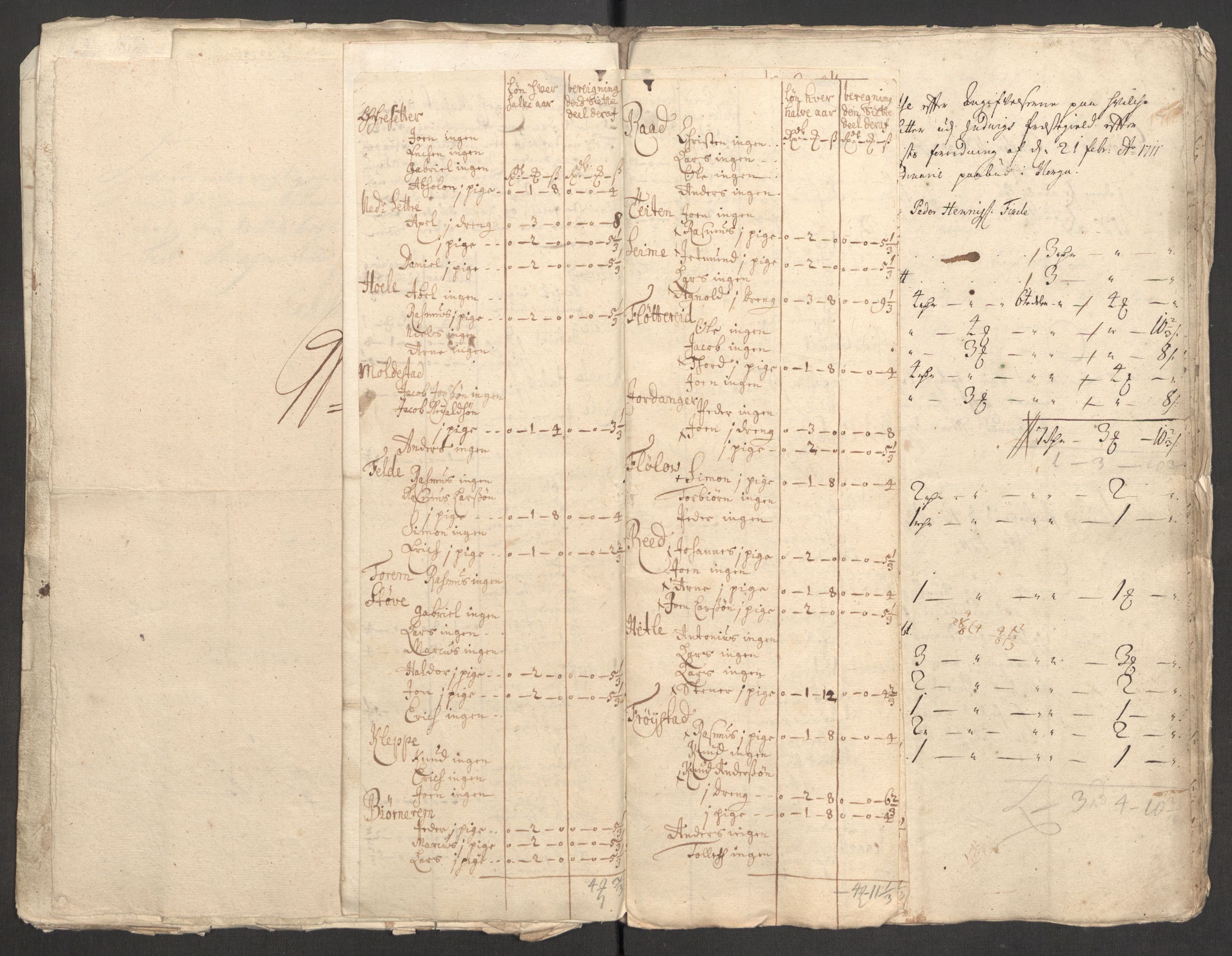 Rentekammeret inntil 1814, Reviderte regnskaper, Fogderegnskap, AV/RA-EA-4092/R53/L3434: Fogderegnskap Sunn- og Nordfjord, 1711, p. 102