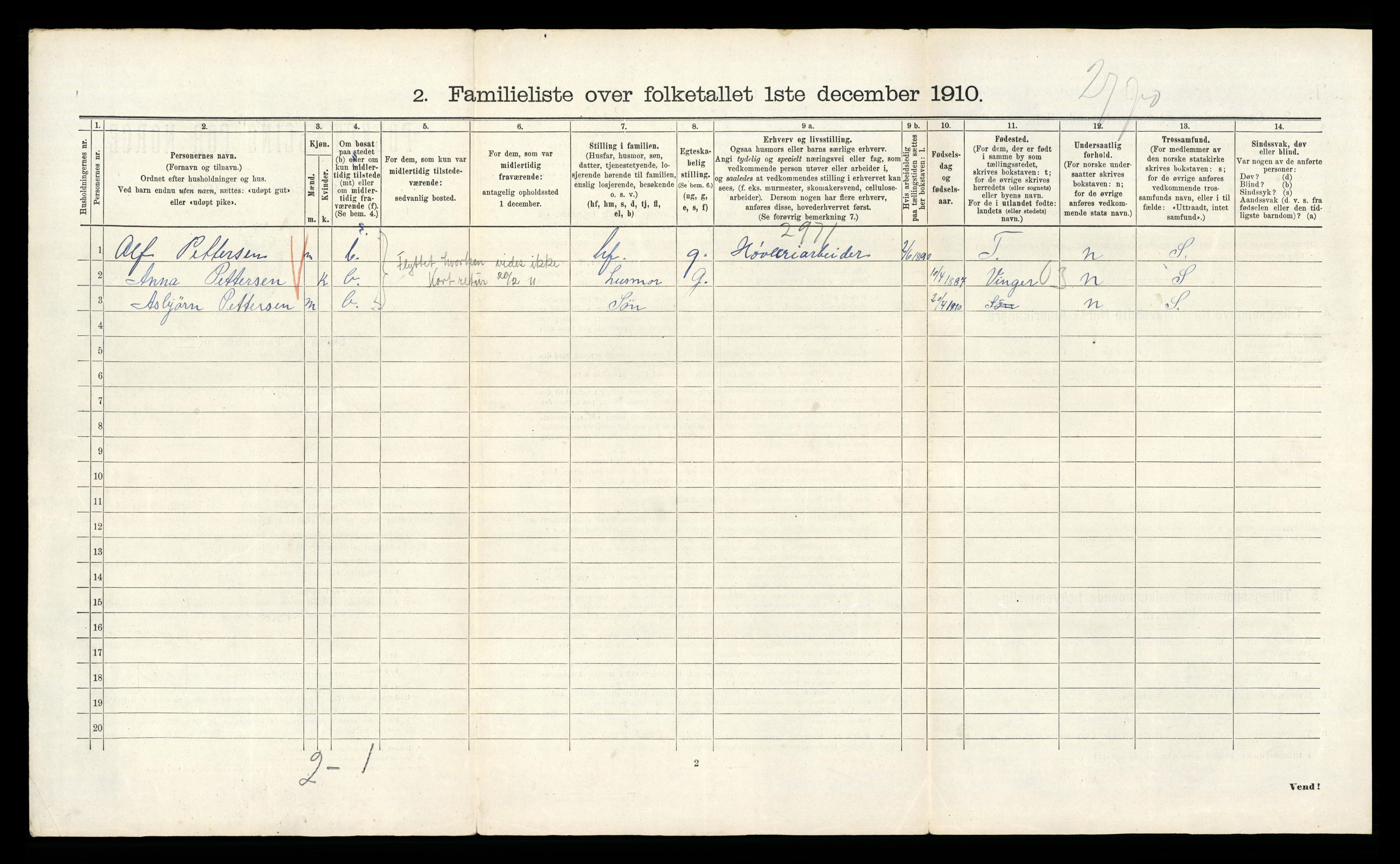 RA, 1910 census for Kristiania, 1910, p. 97551