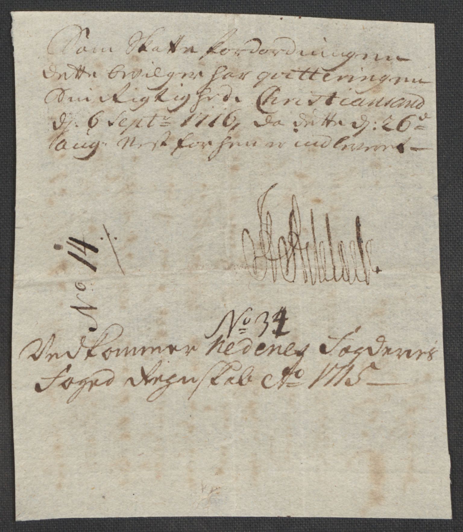 Rentekammeret inntil 1814, Reviderte regnskaper, Fogderegnskap, AV/RA-EA-4092/R39/L2323: Fogderegnskap Nedenes, 1715, p. 282