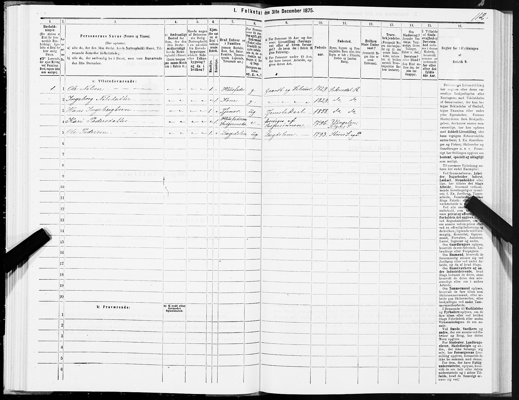 SAT, 1875 census for 1648P Støren, 1875, p. 8112