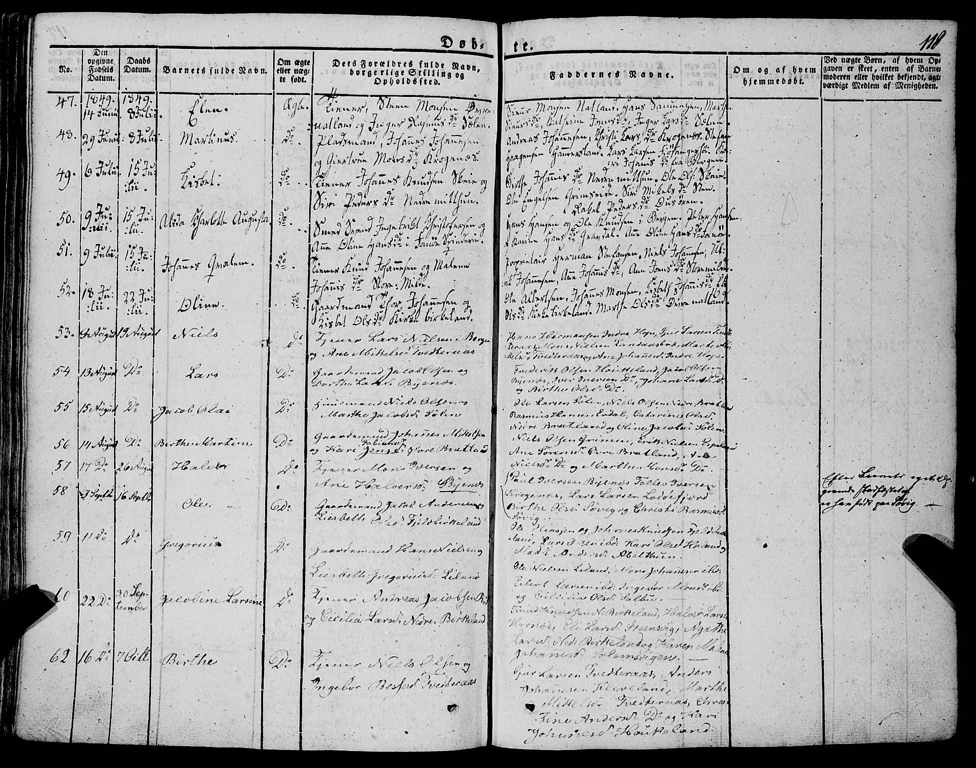 Fana Sokneprestembete, AV/SAB-A-75101/H/Haa/Haaa/L0008: Parish register (official) no. A 8, 1829-1851, p. 118