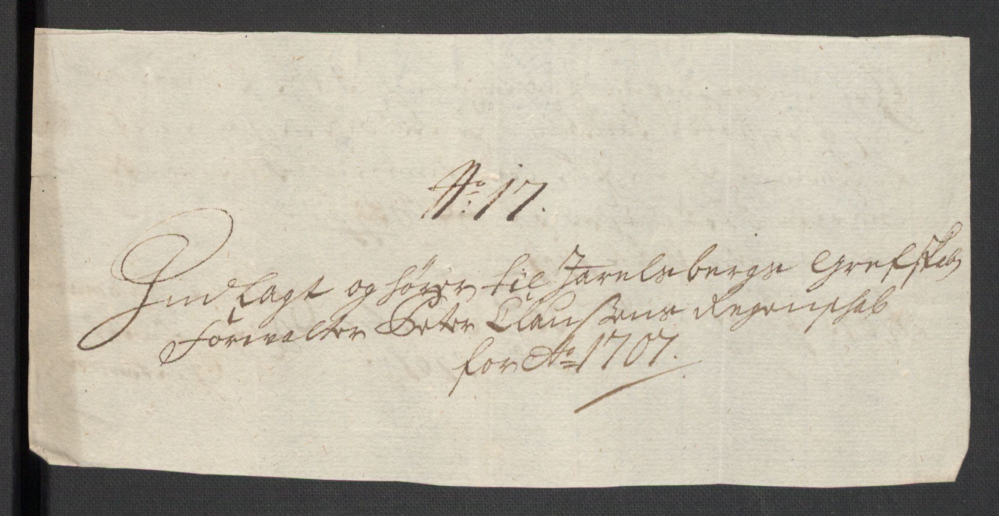 Rentekammeret inntil 1814, Reviderte regnskaper, Fogderegnskap, RA/EA-4092/R32/L1872: Fogderegnskap Jarlsberg grevskap, 1706-1707, p. 492