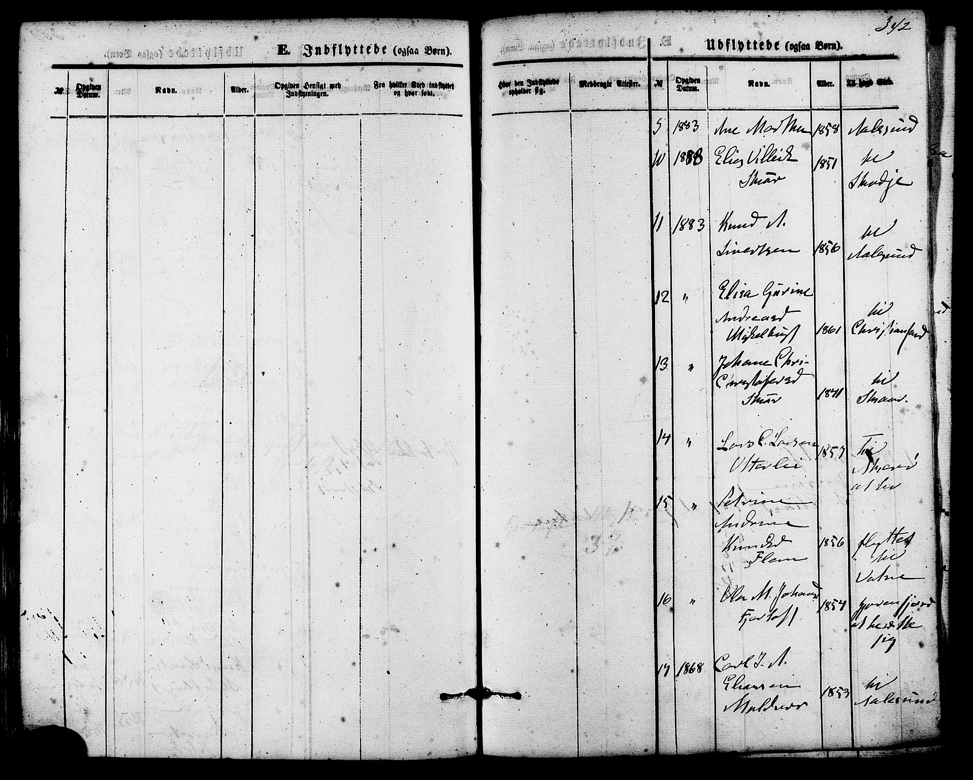 Ministerialprotokoller, klokkerbøker og fødselsregistre - Møre og Romsdal, AV/SAT-A-1454/536/L0500: Parish register (official) no. 536A09, 1876-1889, p. 342