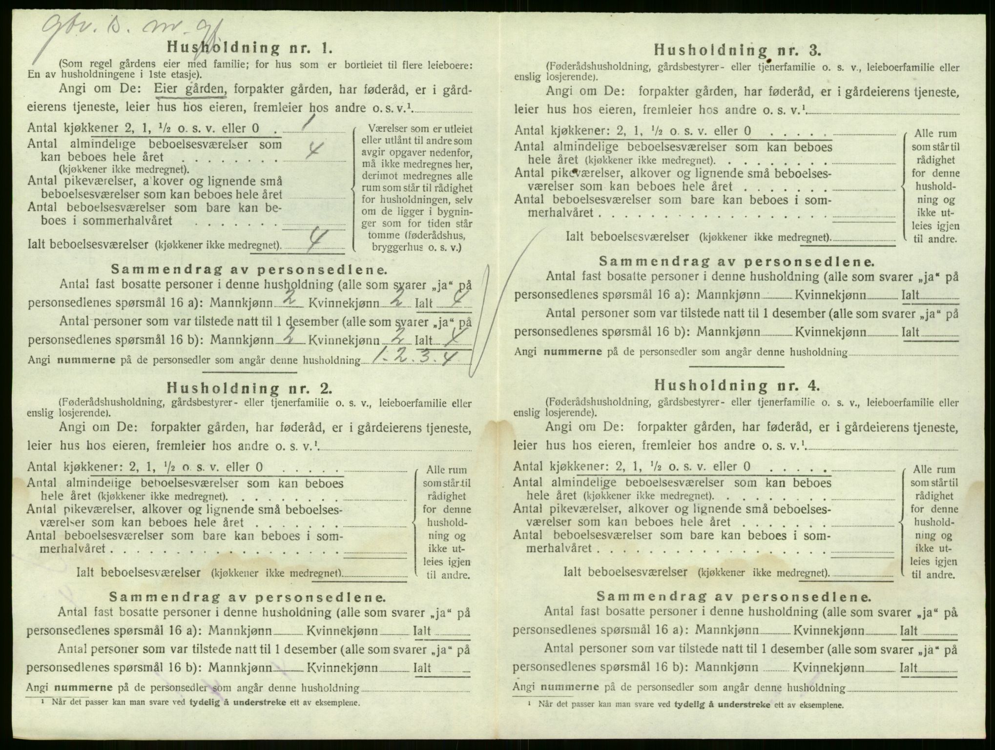 SAKO, 1920 census for Sande, 1920, p. 1218
