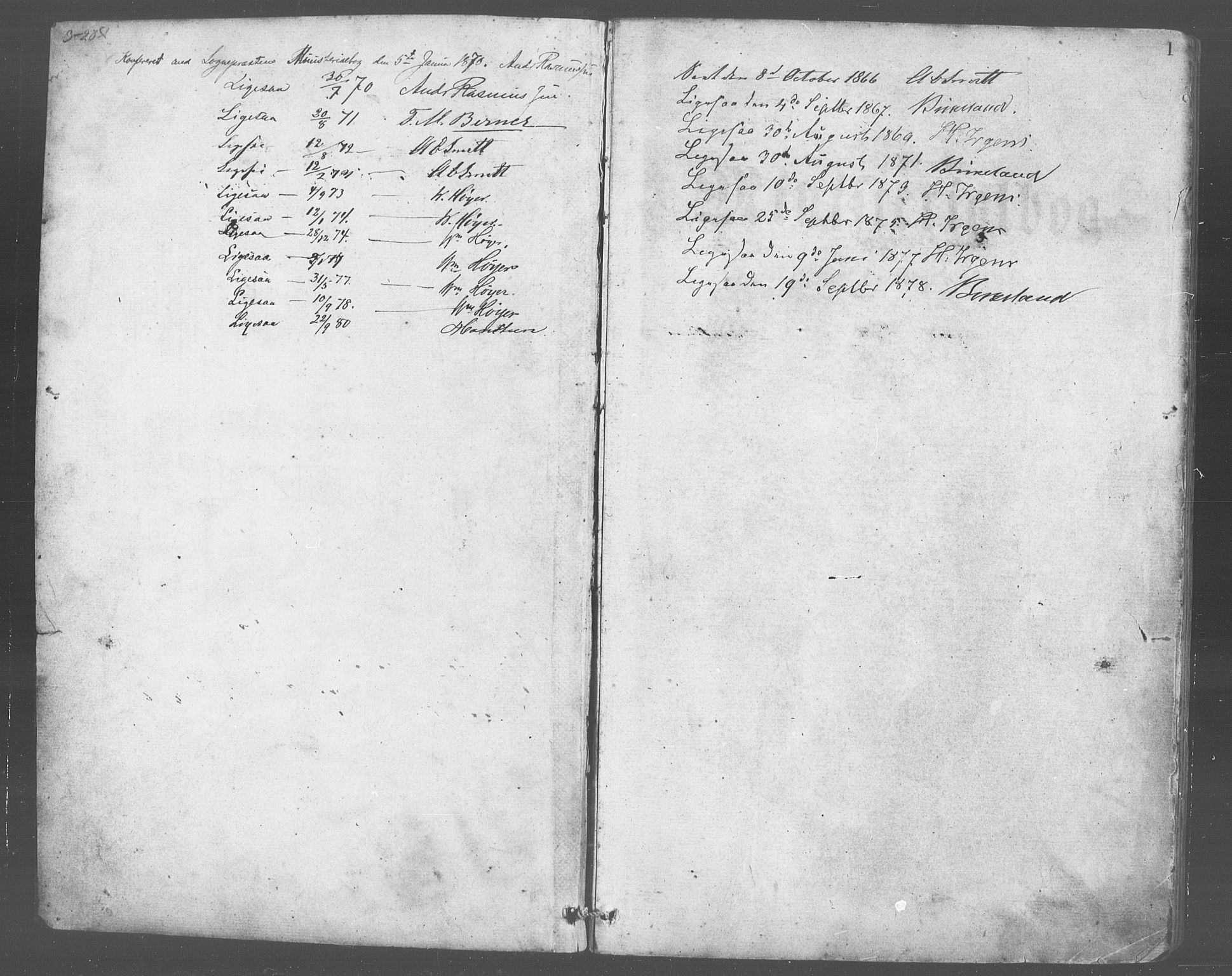 Evanger sokneprestembete, AV/SAB-A-99924: Parish register (copy) no. A 2, 1863-1879, p. 1