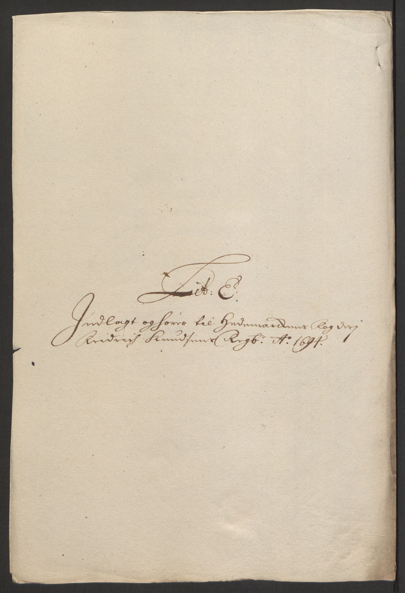 Rentekammeret inntil 1814, Reviderte regnskaper, Fogderegnskap, RA/EA-4092/R16/L1035: Fogderegnskap Hedmark, 1694, p. 73
