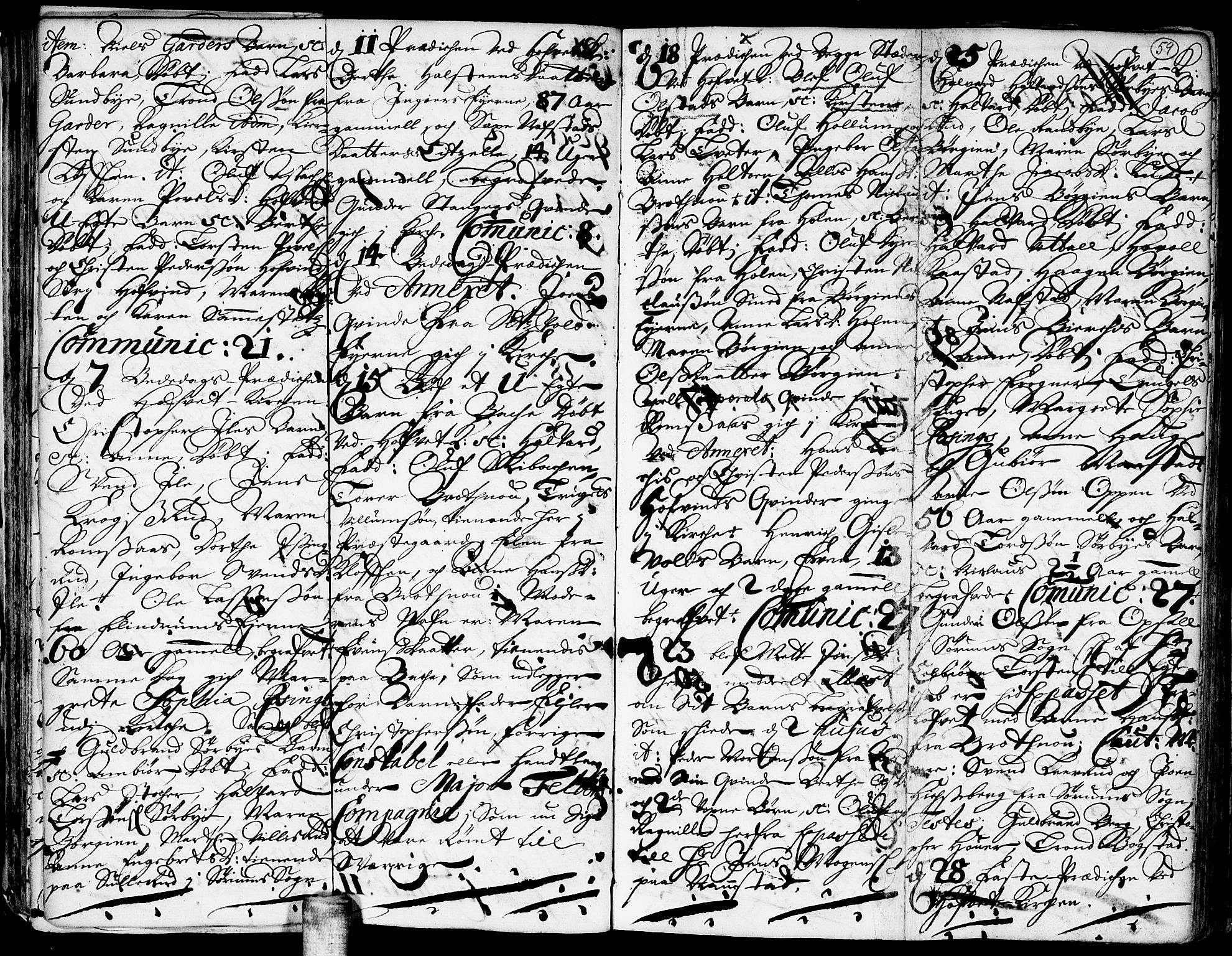 Ullensaker prestekontor Kirkebøker, AV/SAO-A-10236a/F/Fa/L0001: Parish register (official) no. I 1, 1689-1701, p. 59