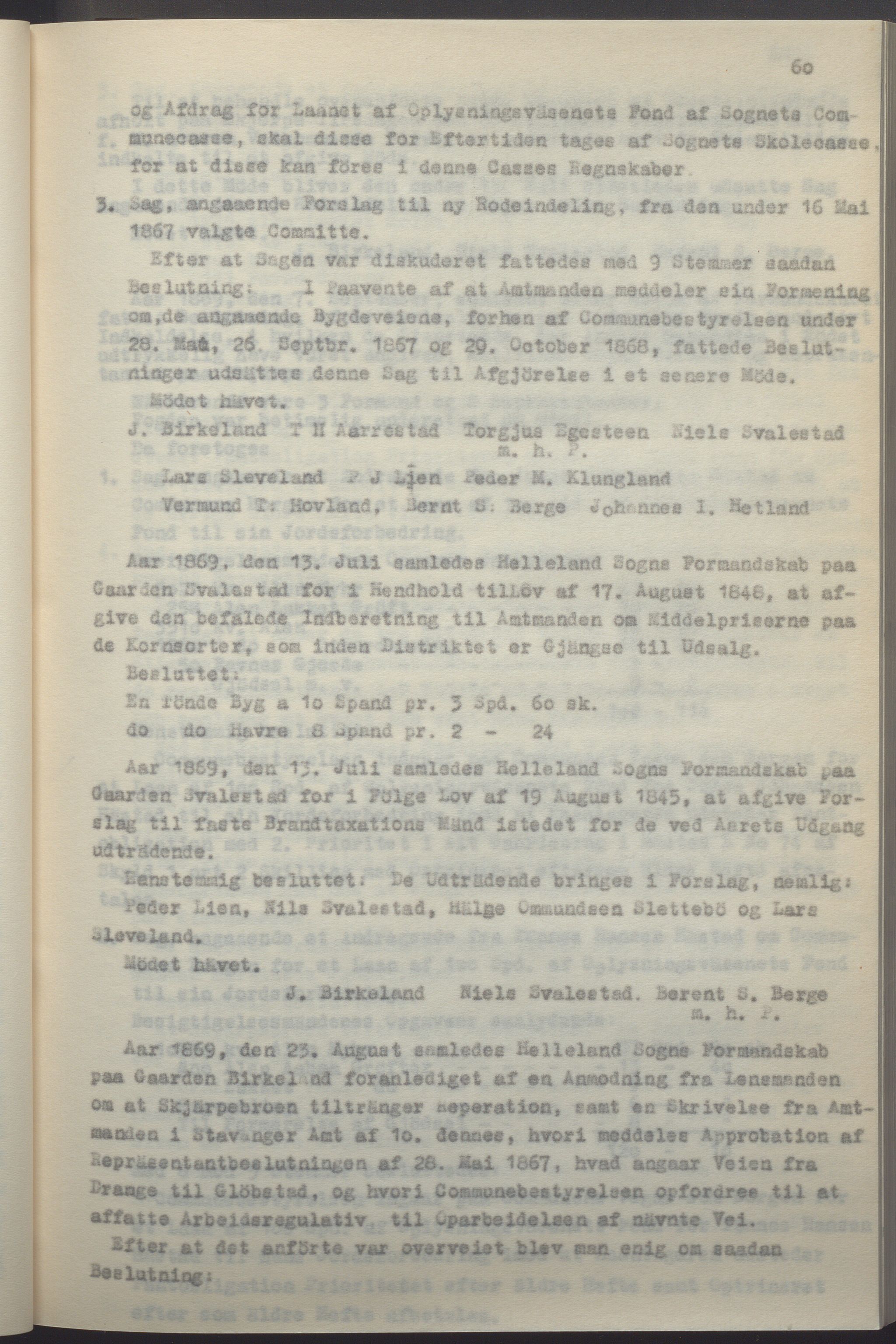 Helleland kommune - Formannskapet, IKAR/K-100479/A/Ab/L0002: Avskrift av møtebok, 1866-1887, p. 60