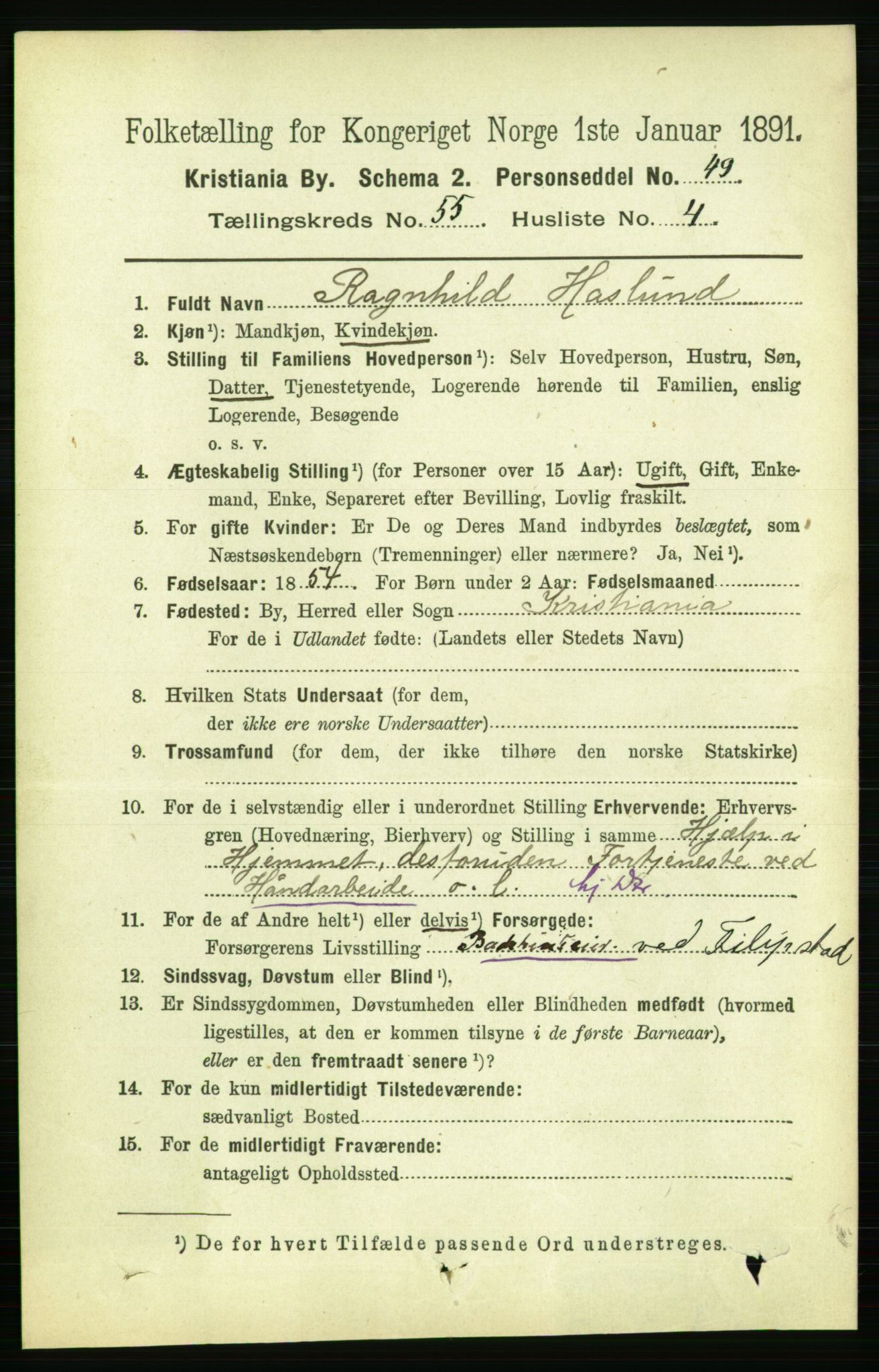 RA, 1891 census for 0301 Kristiania, 1891, p. 30188