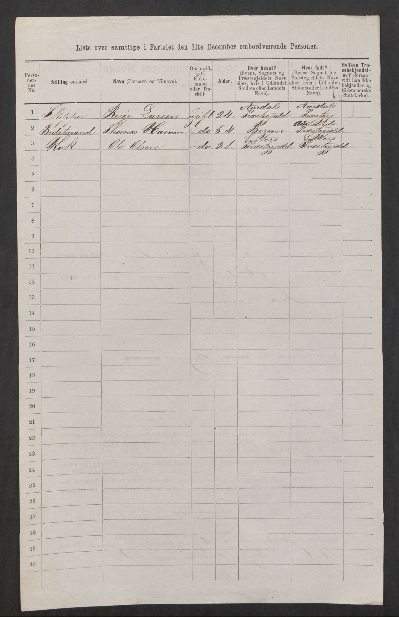 RA, 1875 census, lists of crew on ships: Ships in domestic ports, 1875, p. 295