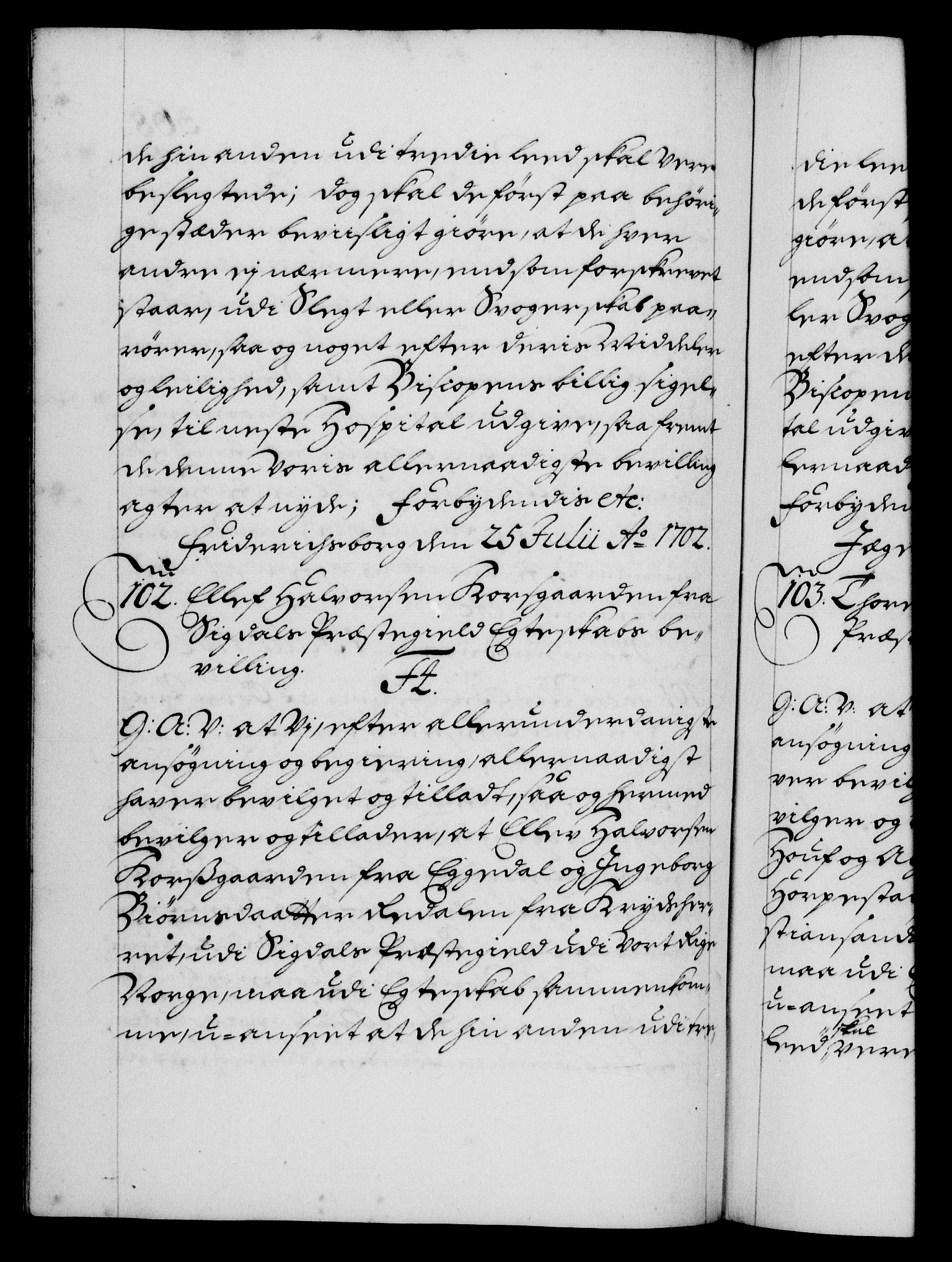 Danske Kanselli 1572-1799, AV/RA-EA-3023/F/Fc/Fca/Fcaa/L0018: Norske registre, 1699-1703, p. 368b