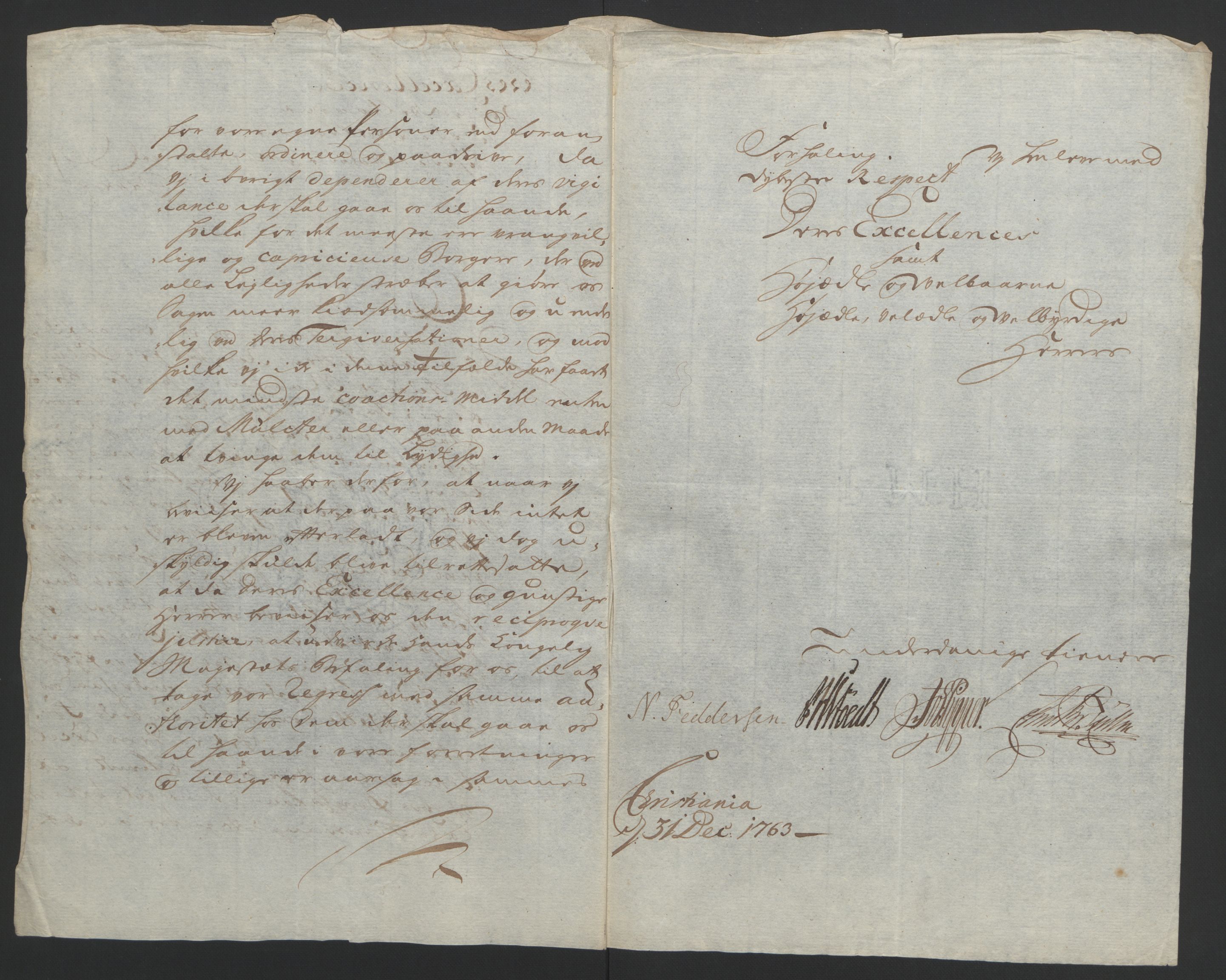 Rentekammeret inntil 1814, Reviderte regnskaper, Byregnskaper, RA/EA-4066/R/Re/L0072/0001: [E13] Kontribusjonsregnskap / Ekstraskatt, 1763-1764, p. 213