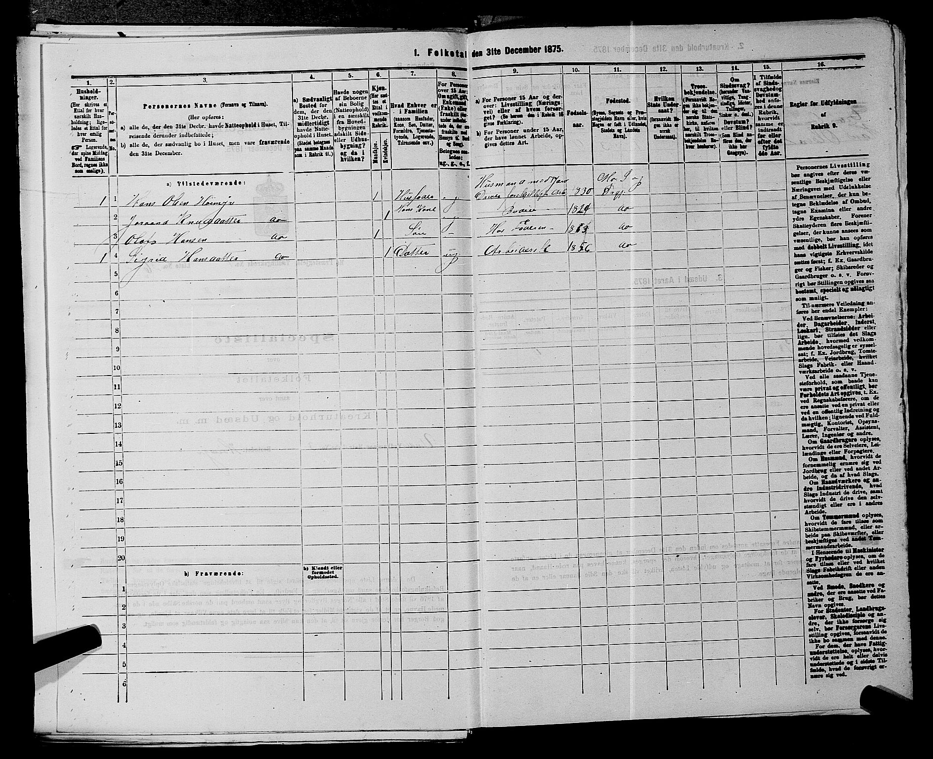 SAKO, 1875 census for 0832P Mo, 1875, p. 115