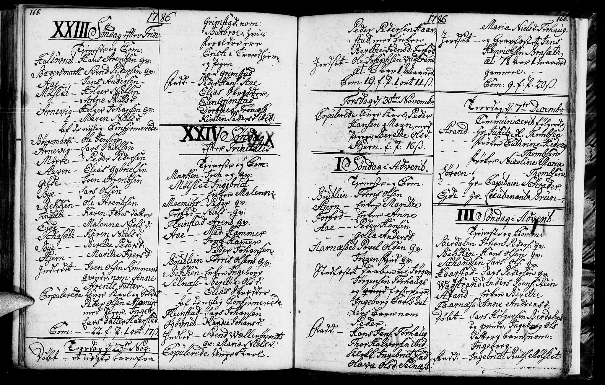 Ministerialprotokoller, klokkerbøker og fødselsregistre - Sør-Trøndelag, SAT/A-1456/655/L0685: Parish register (copy) no. 655C01, 1777-1788, p. 165-166