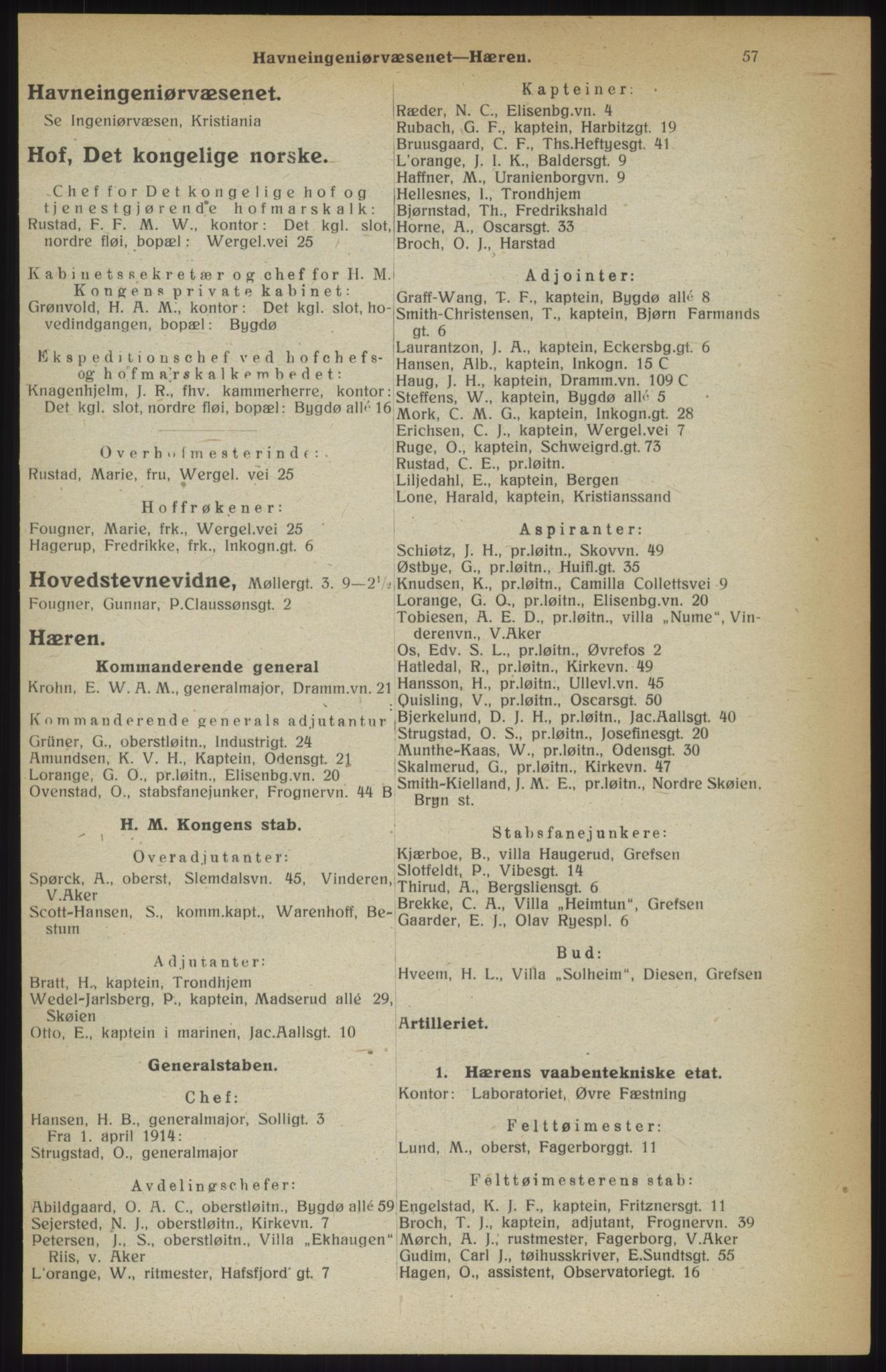 Kristiania/Oslo adressebok, PUBL/-, 1914, p. 57