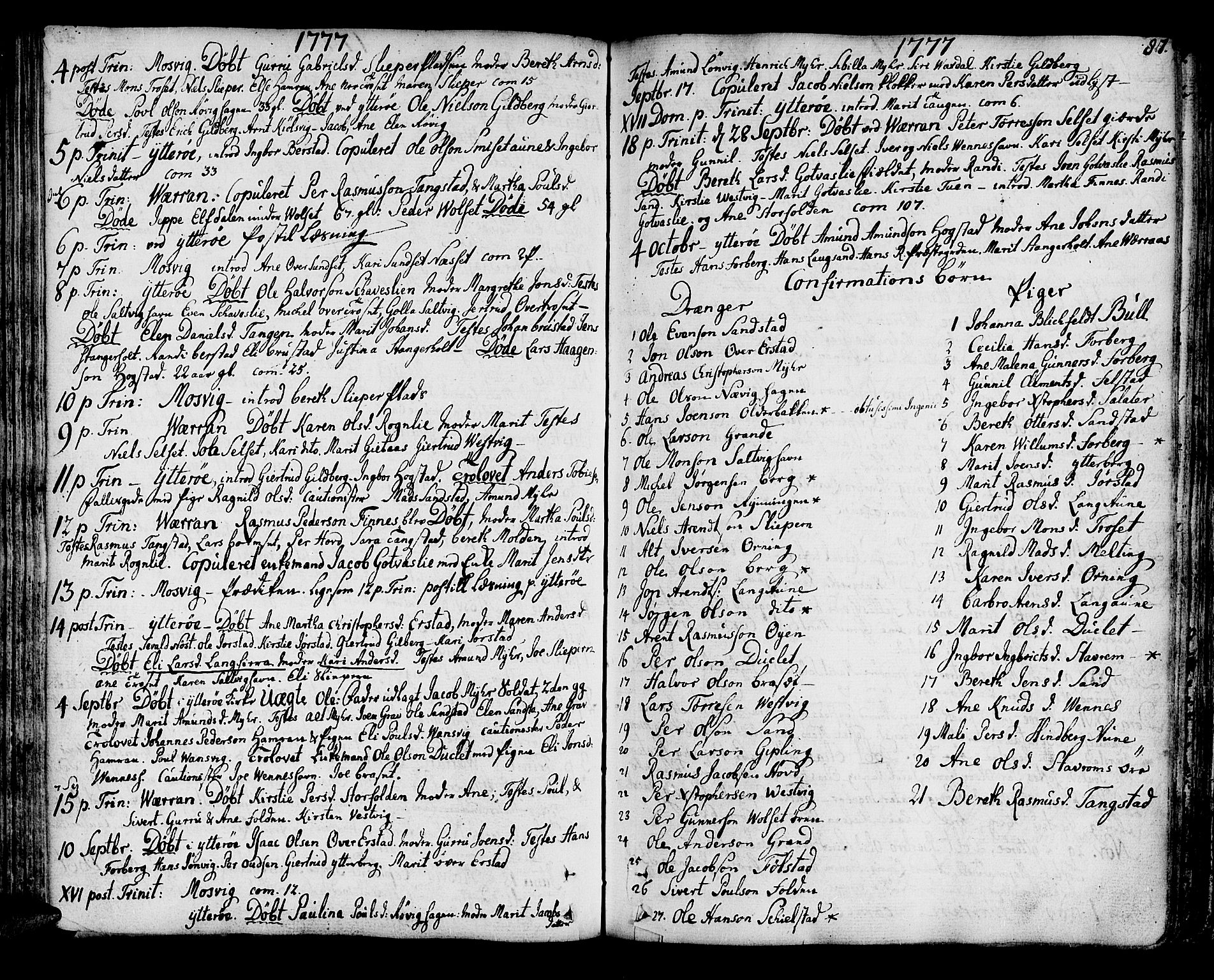 Ministerialprotokoller, klokkerbøker og fødselsregistre - Nord-Trøndelag, SAT/A-1458/722/L0216: Parish register (official) no. 722A03, 1756-1816, p. 87