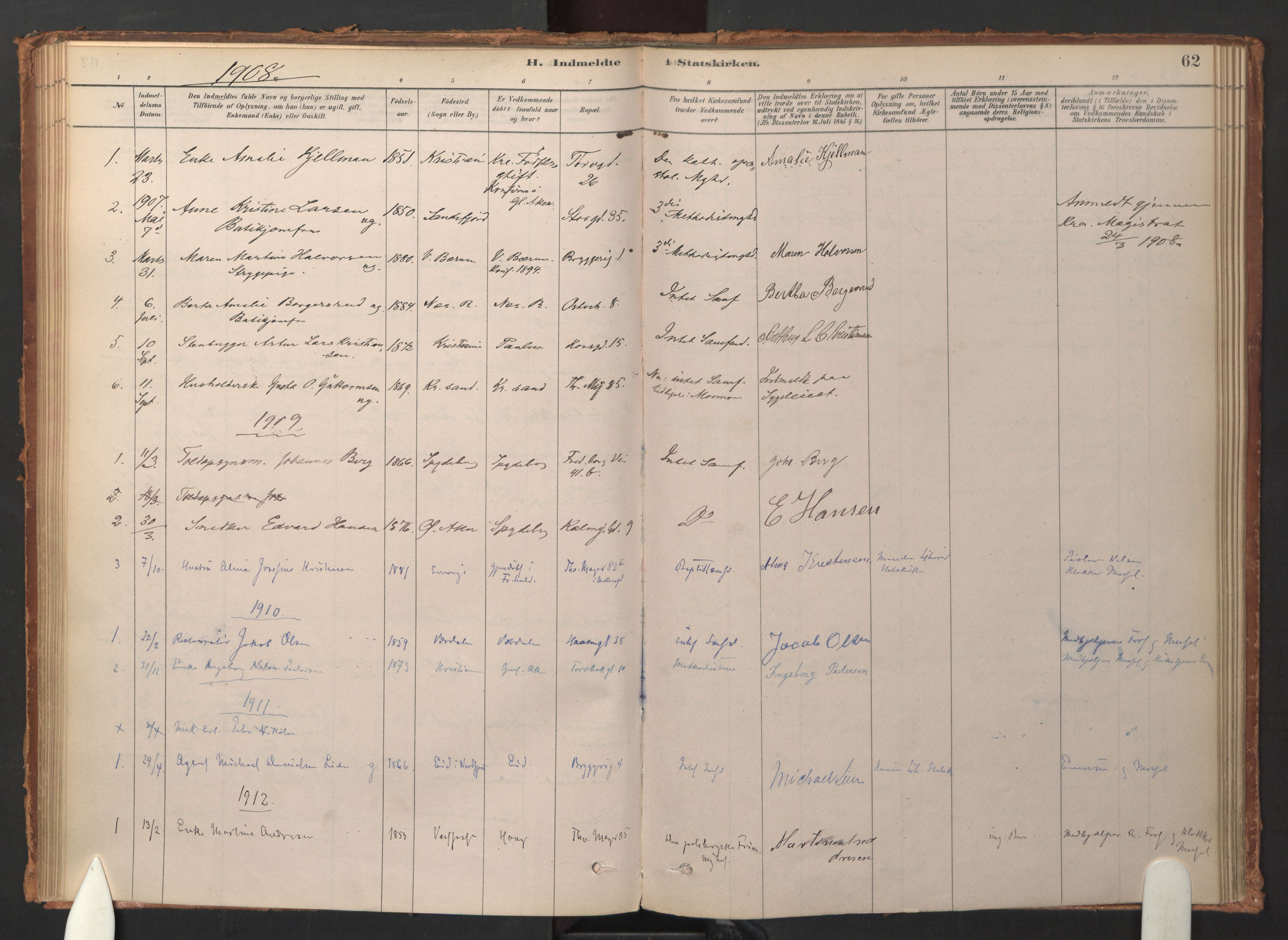 Jakob prestekontor Kirkebøker, AV/SAO-A-10850/F/Fa/L0015: Parish register (official) no. 15, 1878-1983, p. 62