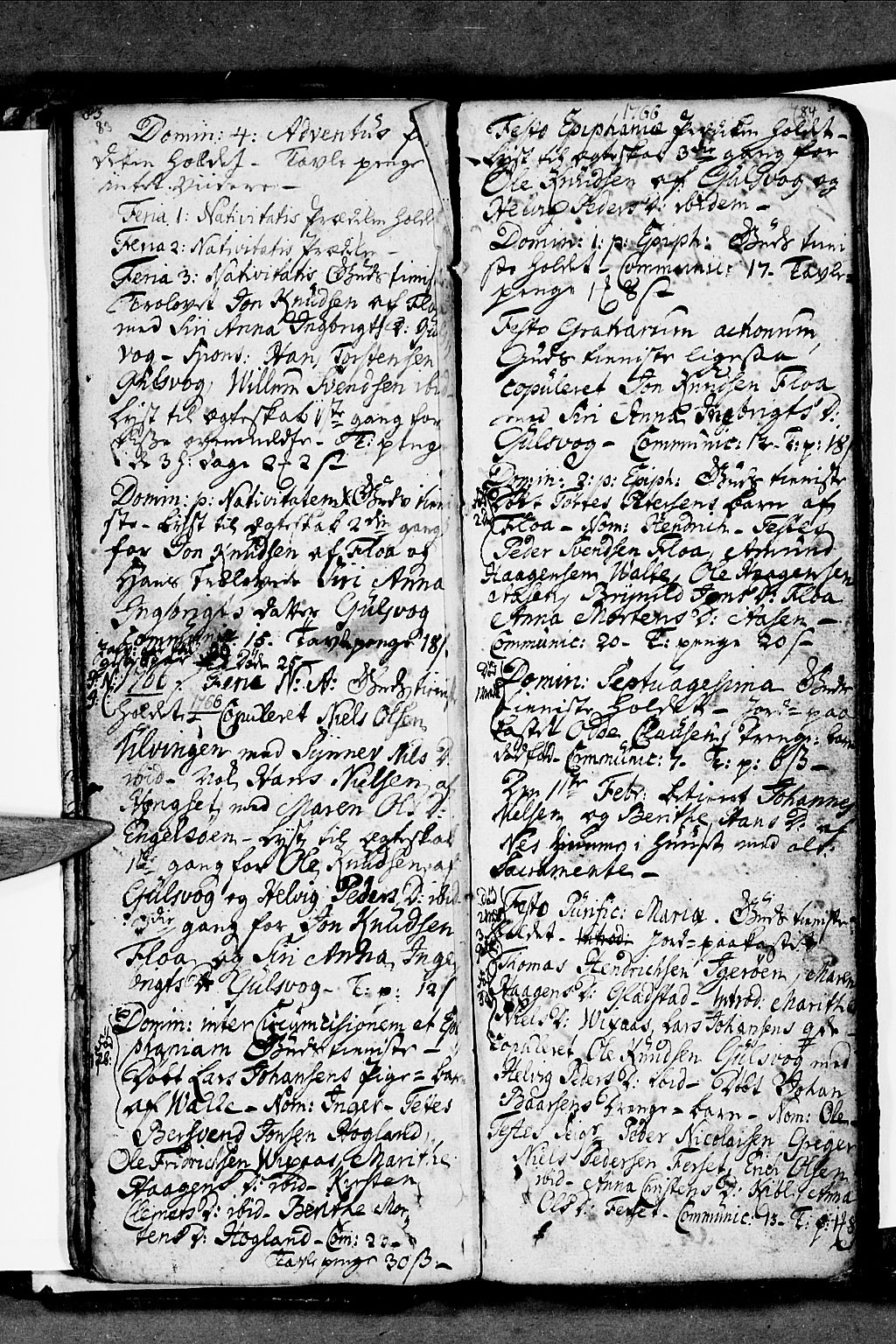 Ministerialprotokoller, klokkerbøker og fødselsregistre - Nordland, SAT/A-1459/816/L0237: Parish register (official) no. 816A03, 1757-1776, p. 83-84