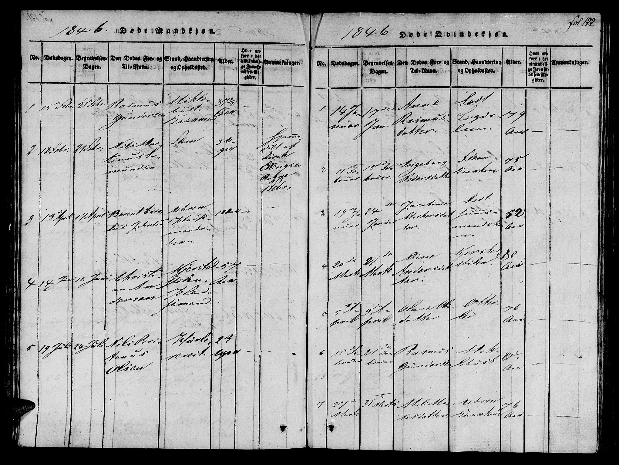 Ministerialprotokoller, klokkerbøker og fødselsregistre - Møre og Romsdal, SAT/A-1454/536/L0495: Parish register (official) no. 536A04, 1818-1847, p. 122