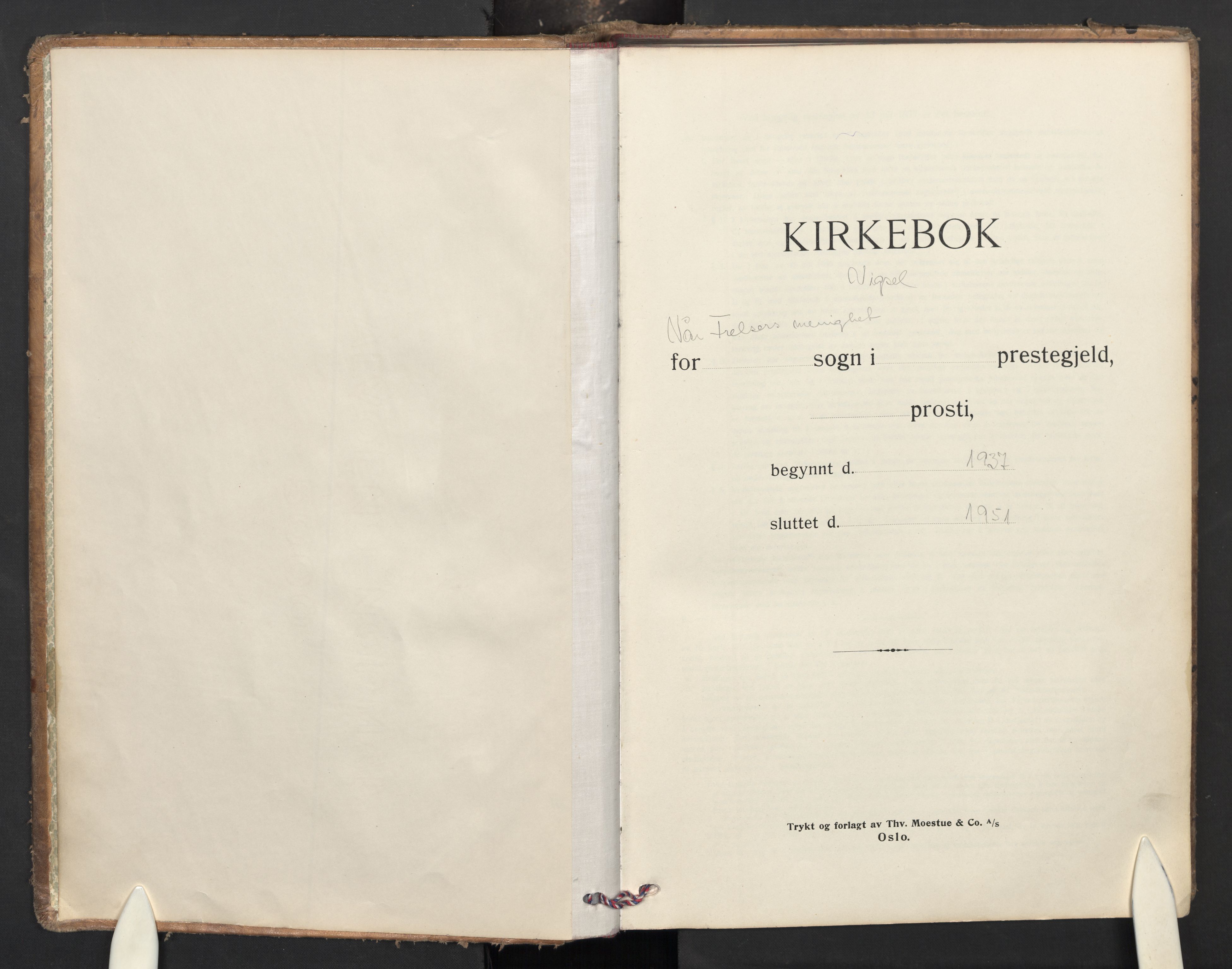 Oslo domkirke Kirkebøker, SAO/A-10752/G/Ga/L0007: Parish register (copy) no. 7, 1937-1951