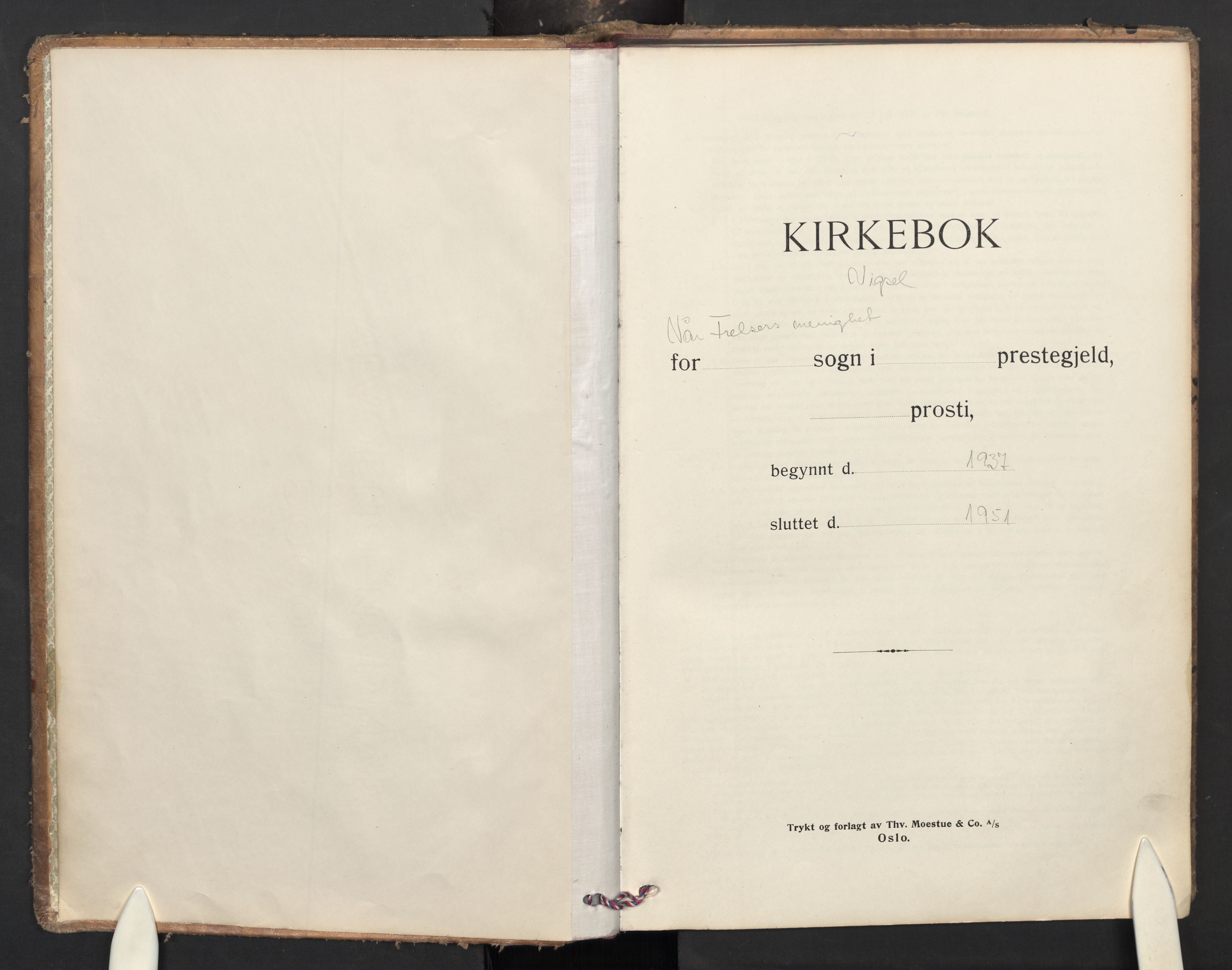 Oslo domkirke Kirkebøker, AV/SAO-A-10752/G/Ga/L0007: Parish register (copy) no. 7, 1937-1951