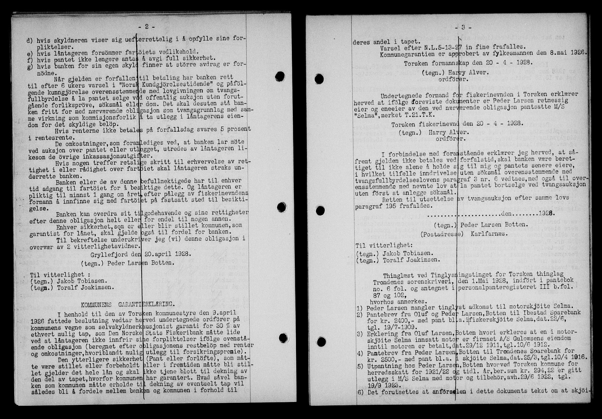 Lofoten sorenskriveri, SAT/A-0017/1/2/2C/L0027b: Mortgage book no. 27b, 1933-1933, Deed date: 01.04.1933