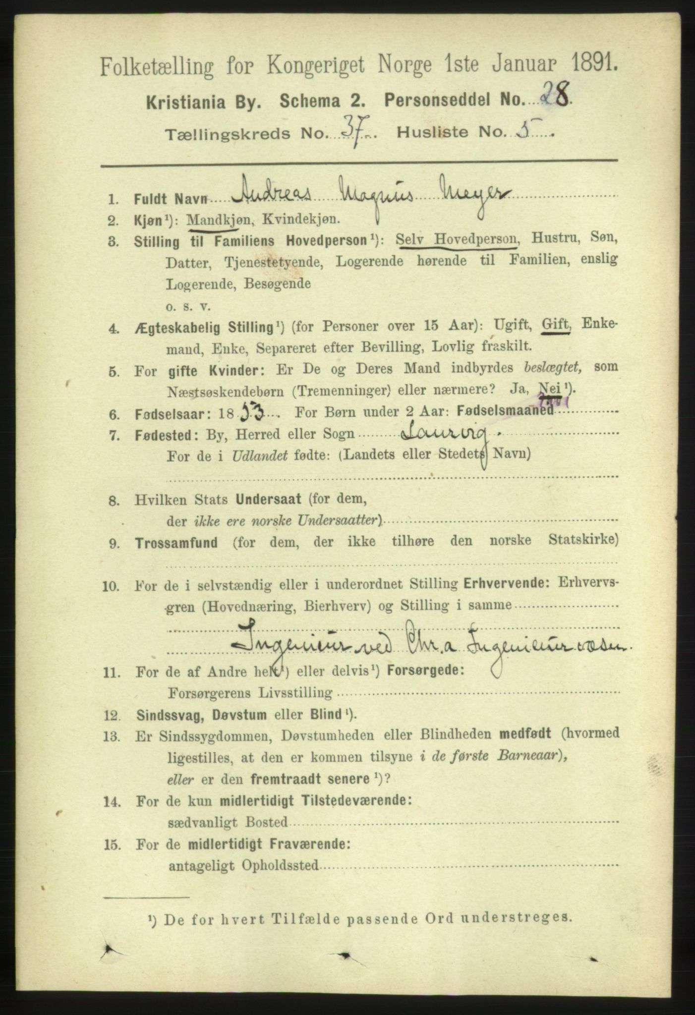 RA, 1891 census for 0301 Kristiania, 1891, p. 20573