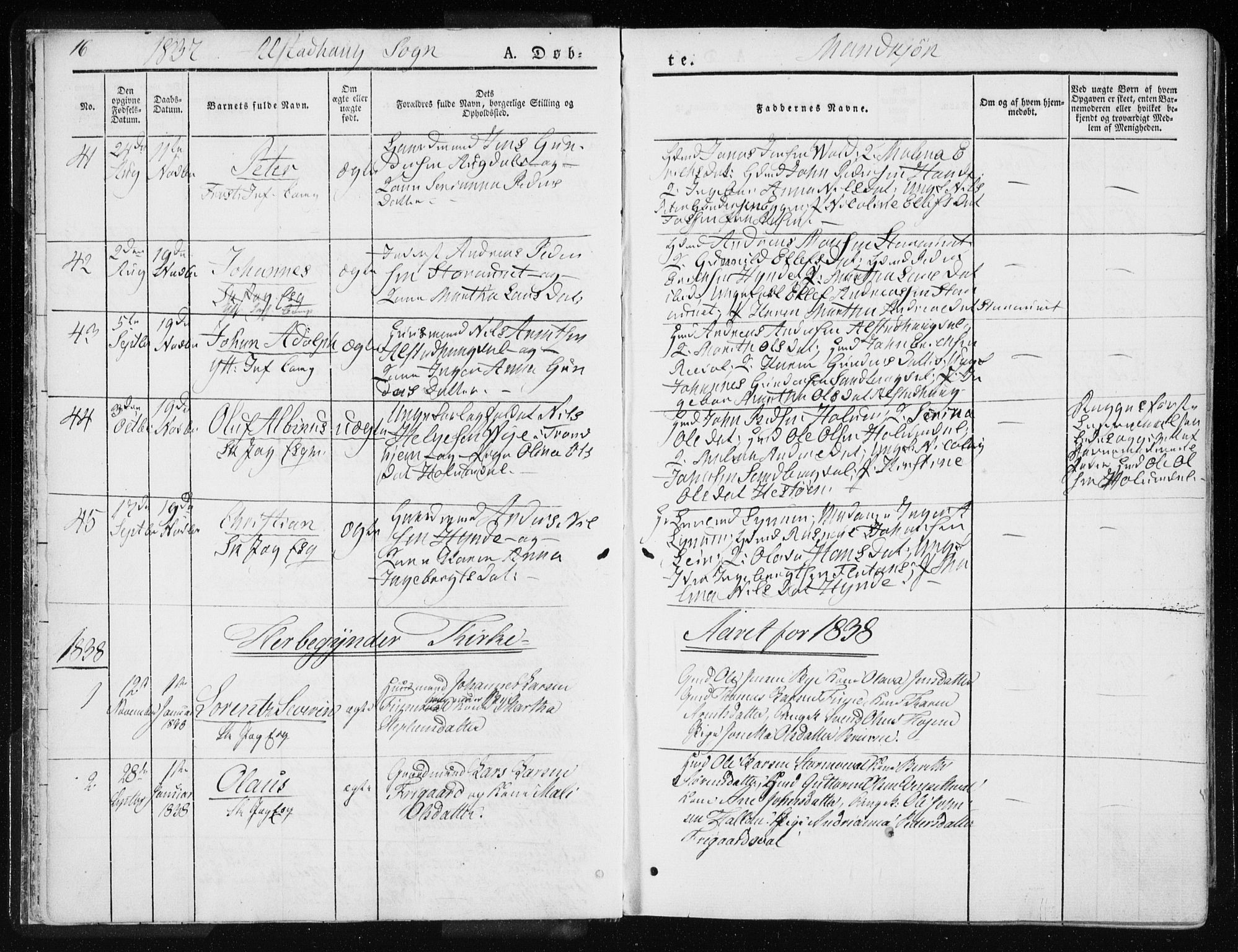 Ministerialprotokoller, klokkerbøker og fødselsregistre - Nord-Trøndelag, SAT/A-1458/717/L0154: Parish register (official) no. 717A06 /1, 1836-1849, p. 16